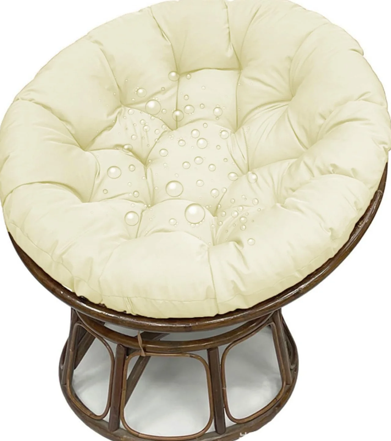 Cojín para Sillón Colgante de Ratán 90x90cm Redondo para Jardines Exteriores