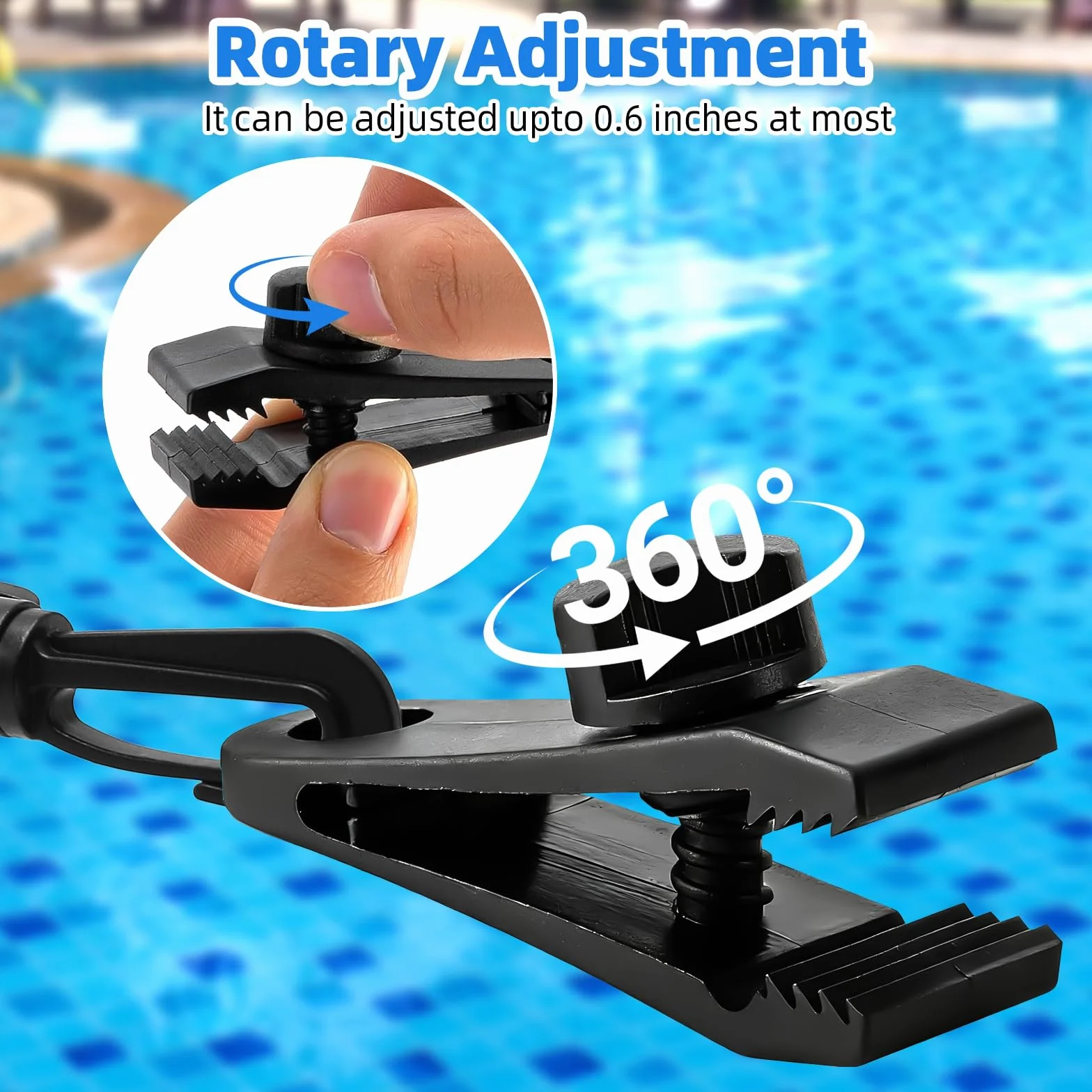 Rwbimti Juego de 8 bandas de sujeción y grapas para enrollador de piscina, especialmente para enrollador de piscina, rodillo de piscina para cubierta solar, enrollador de lona de piscina