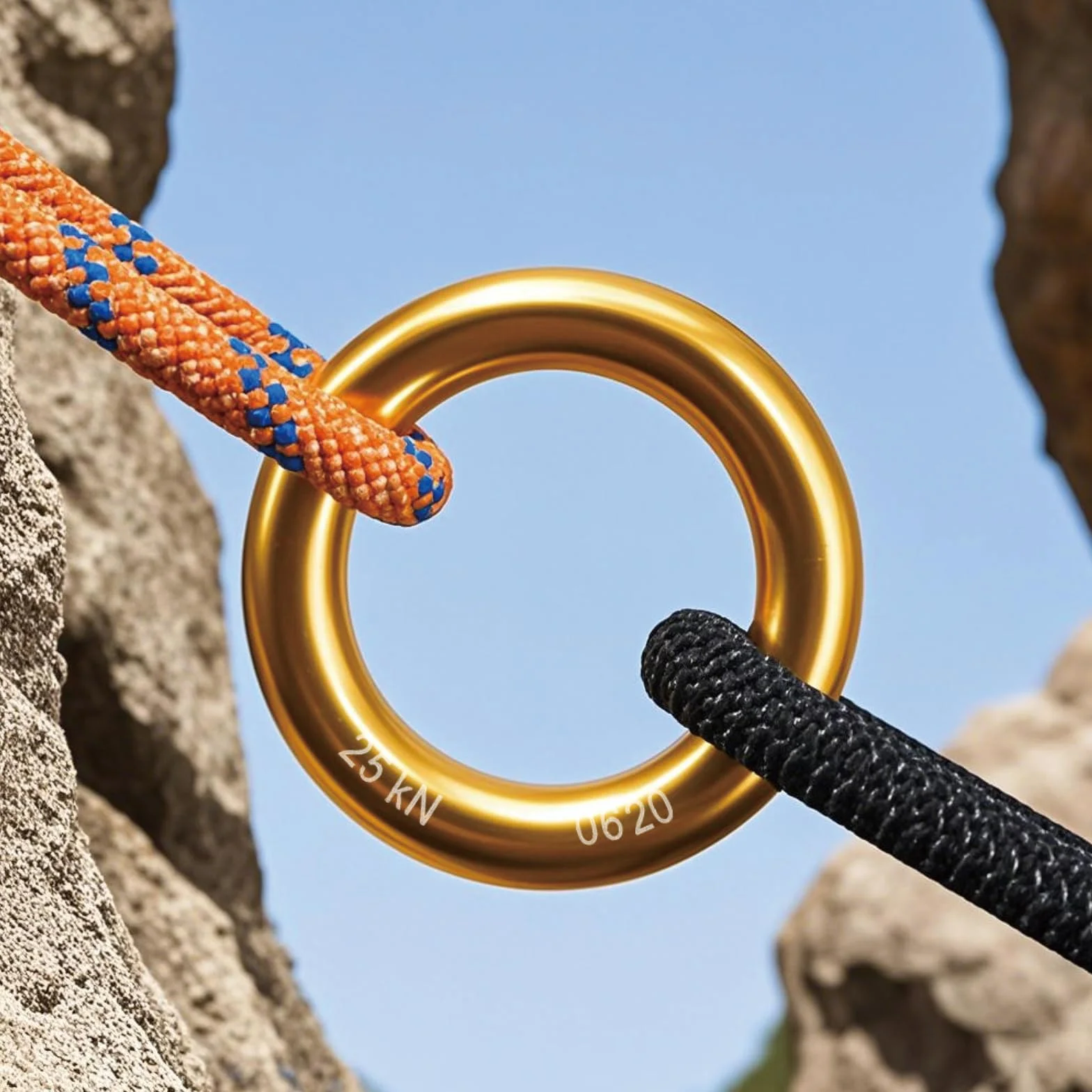 TRIWONDER Descensor de Escalada Aluminio 35KN Rappel Figura 8 Accesorio