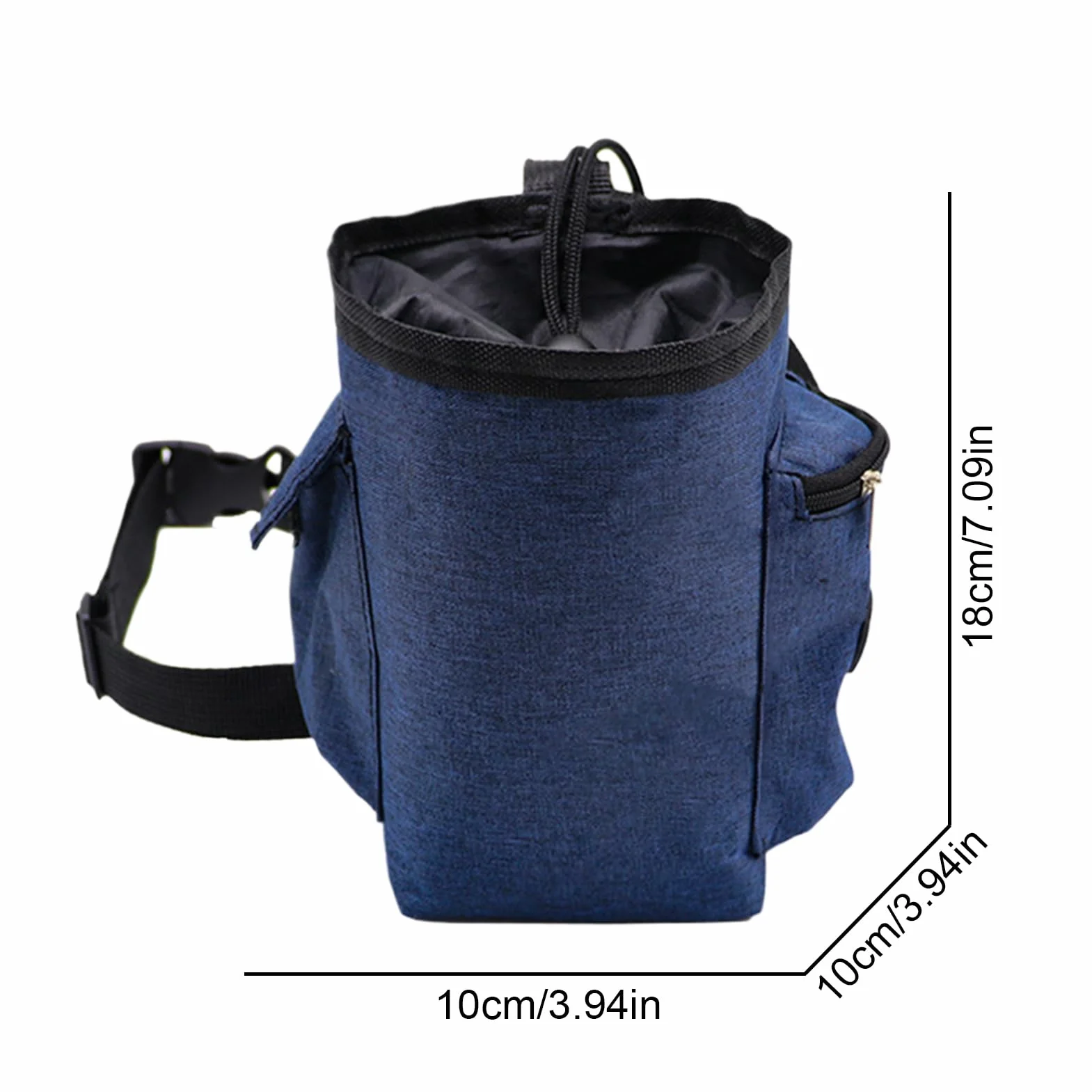 Bolsa para Magnesio de Escalada con Bolsillo Cremallera y Mosquetón, Morado, Cinturón Ajustable