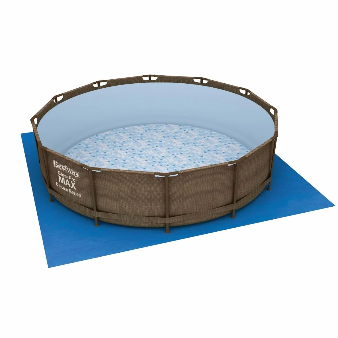 BESTWAY Tapiz Protector de Suelo 396x396 cm para Piscinas Desmontables Azul