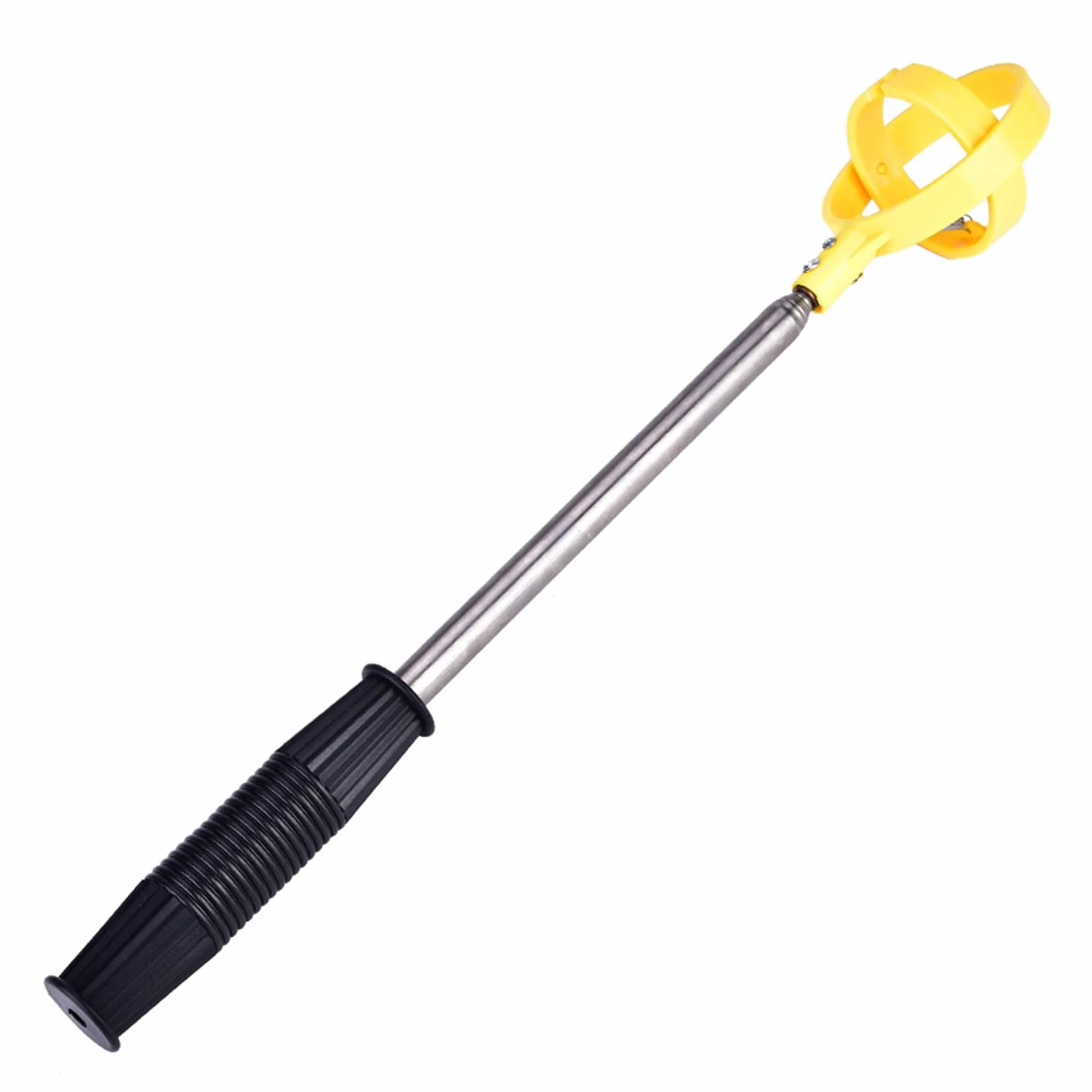 Dioche Golf Ball Retriever Telescópica Acero Inoxidable Automatic Lock Scoop Amarillo