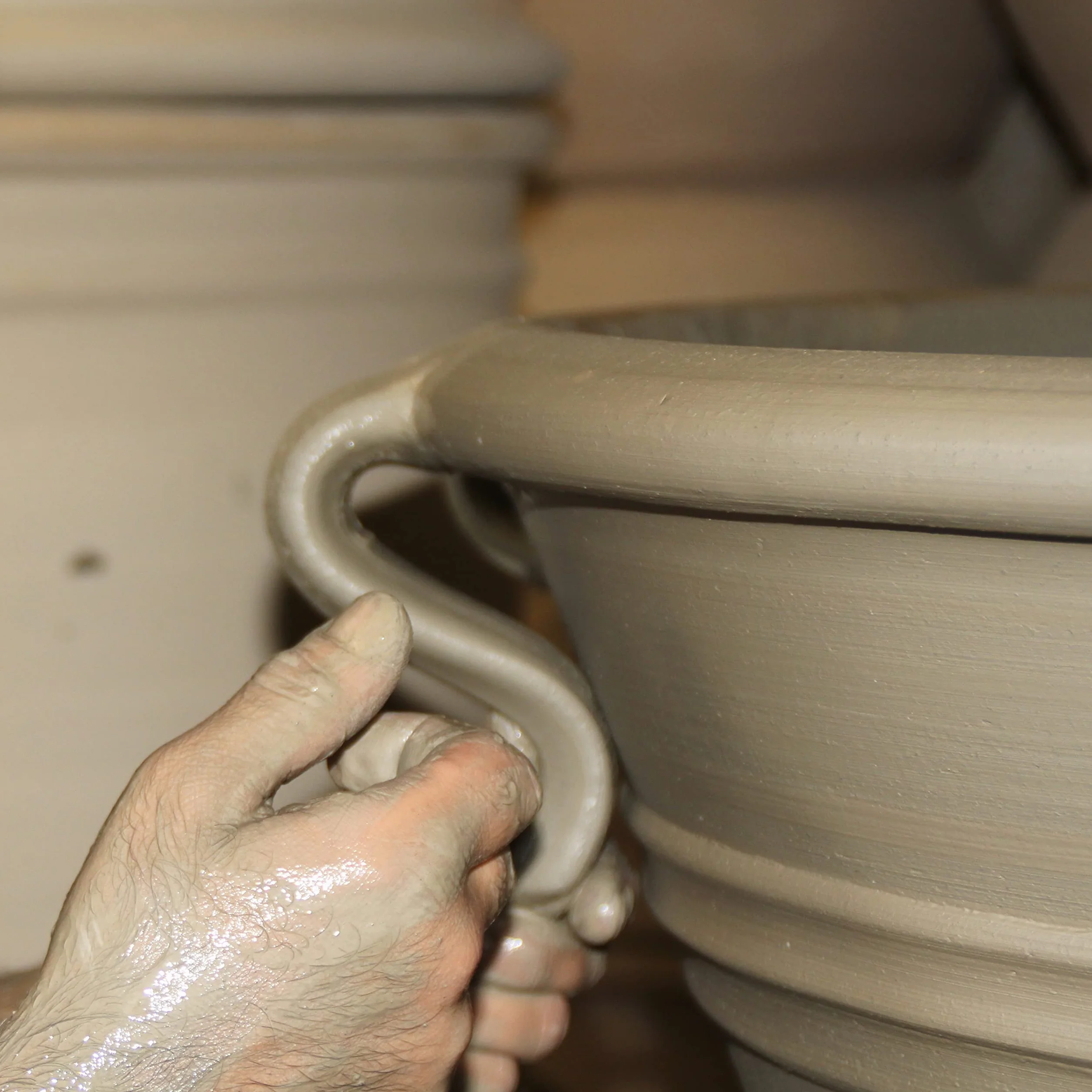 Palatina Werkstatt Maceta de terracota 100% hecha a mano rosa 2" 35 cm de Grecia - Ambiente exclusivo y natural para su jardín y hogar