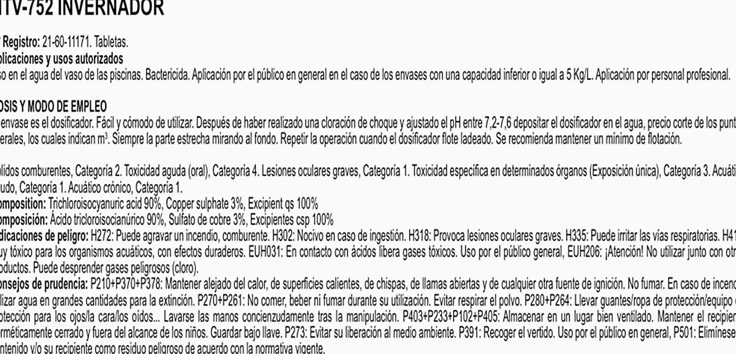 Mugar Pack Invernada para Piscinas 2 Unidades 4 Kilogramos Invernaje Mantenimiento
