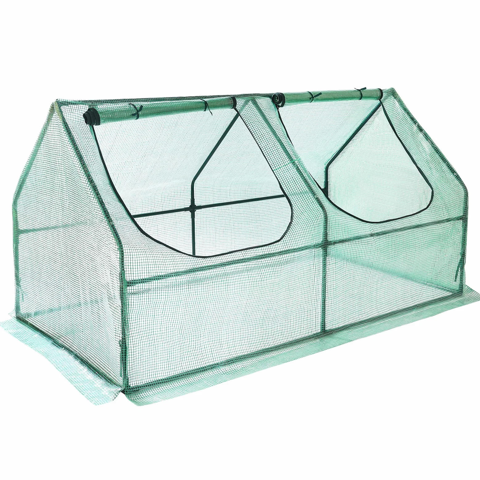 YORBAY Invernadero de Jardín Plastico Invernadero Pequeño para Jardín Tomates Terraza Cultivo de Plantas, Techo Puntiagudo, Verde, 180x90x90cm