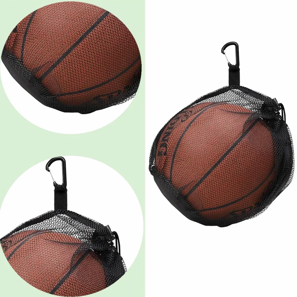 Bolsa de Red para Balón con Cremallera 2 Stück Basketball Bag Netztasche Rucksack