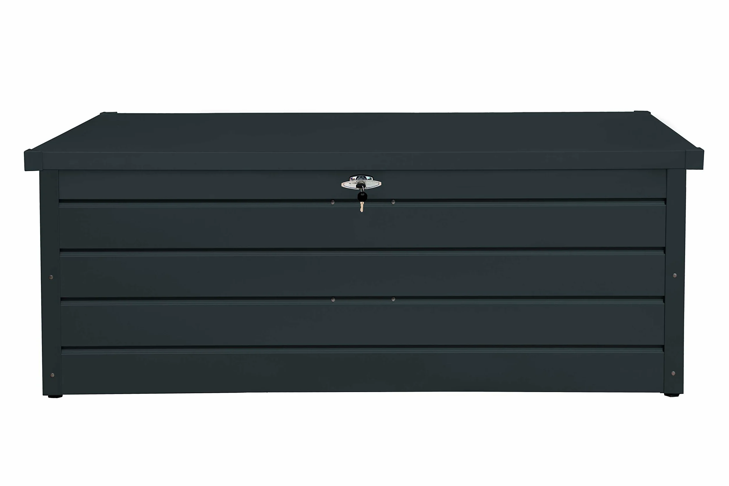 Duramax Caja de cojín de Metal Paladio y Banco pequeño (710 L) con Cilindro hidráulico de Gas y Mango con Cerradura – Caja Antracita