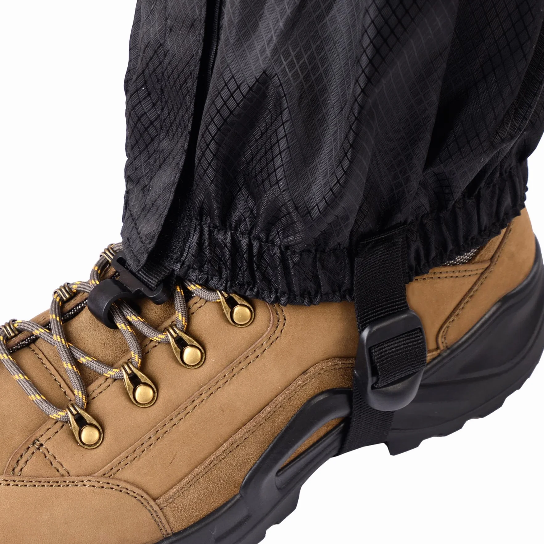CampTeck U7311 Impermeable Polainas Cortas Tobillo Resistente al Viento Ligero Cremallera Correa Ajustable Negro