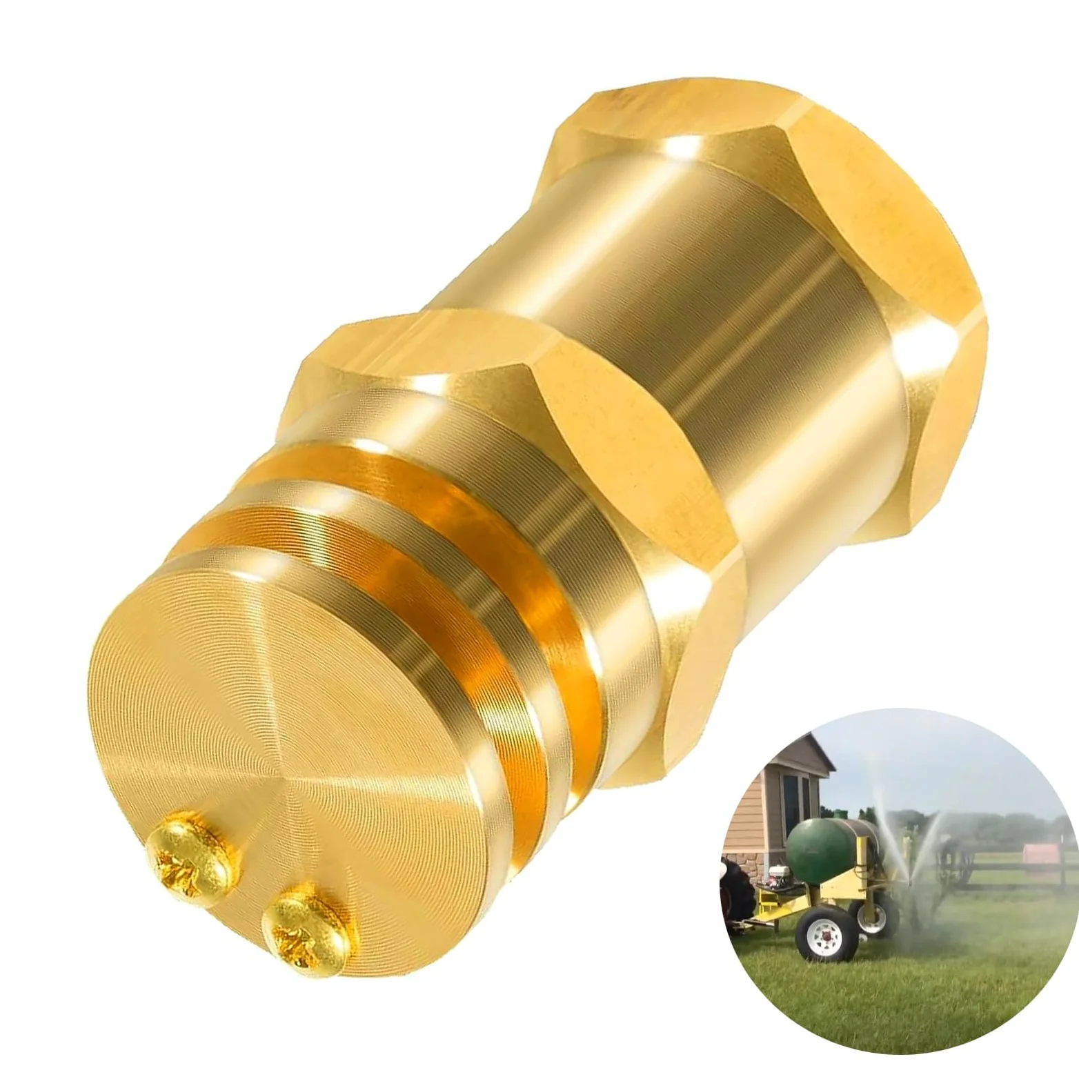 YMT Repuesto para boquilla de pulverización sin brazo 6540-1 de 1/2 pulgada FPT orificios #5 2.0 GPM 40 PSI (tapas de 90° y 180° incluidas)