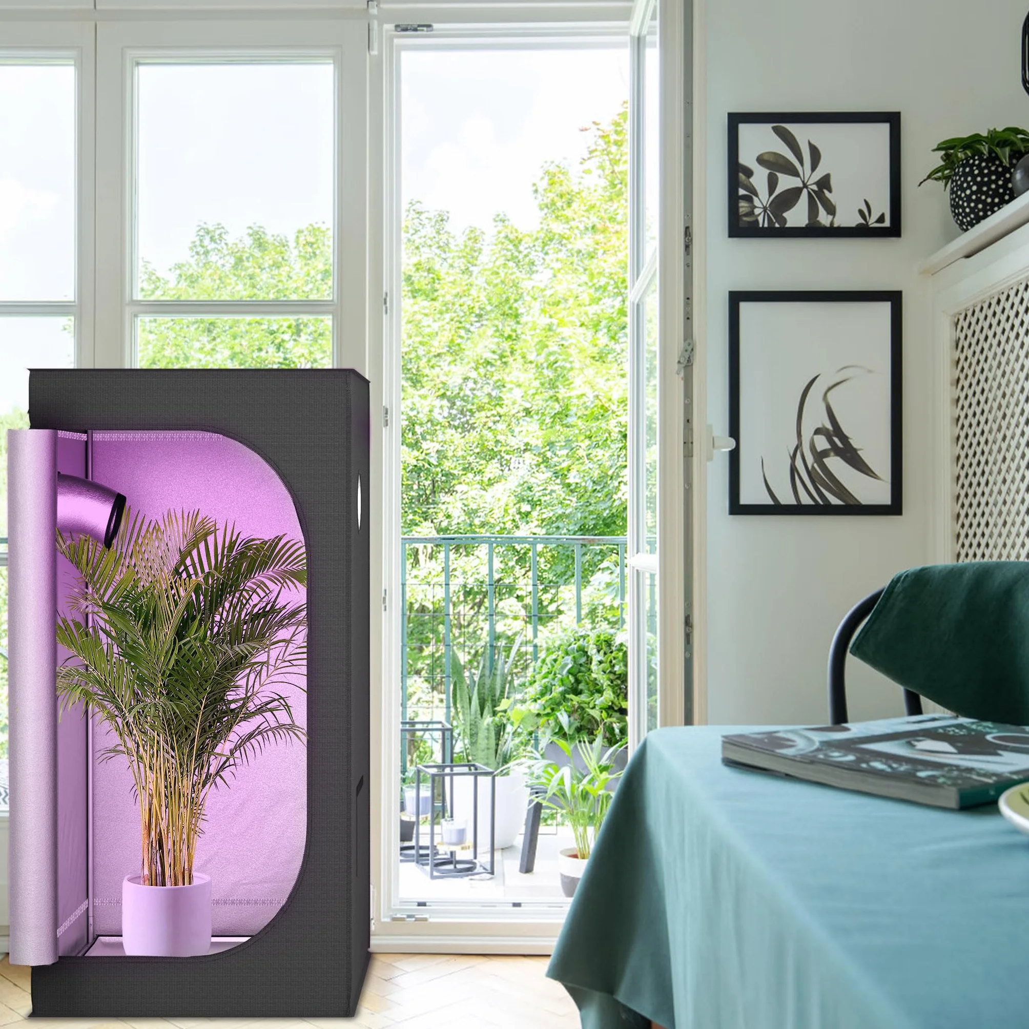 FIVMEN Tienda de cultivo de 40 x 40 x 120 cm, con Mylar reflectante, resistente a la luz, resistente al agua, para cultivo, invernadero, para plantas, espacio de cultivo en casa