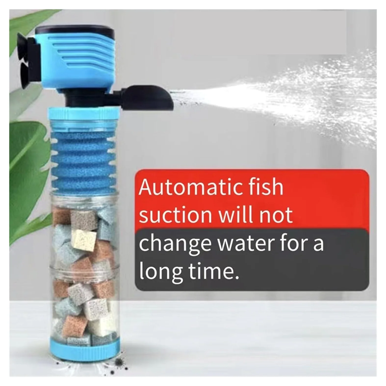Filtros Piscina, Filtro De Tanque De Peces, Cambio De Agua Gratuito, Bomba De Filtro De Circulación De Purificación De Agua Tres En Uno Incorporada, Tanque De Peces Pequeño Ultra Silencioso(Nero)