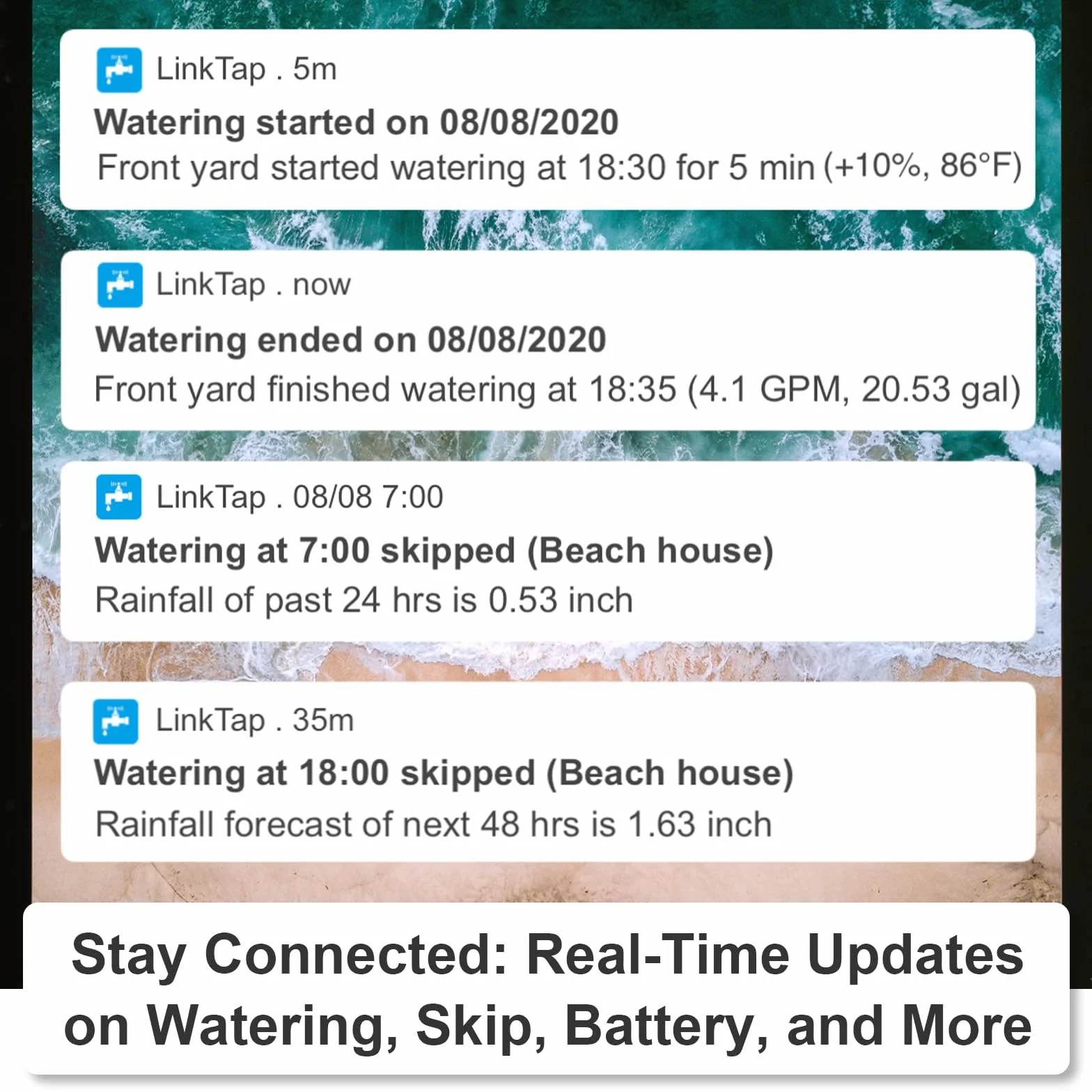 LinkTap G2S Temporizador Agua Automatico - Requiere Gateway - Controlador Inteligente de Riego Jardín con App, Conciencia Climática, Detección de Fallas y Notificaciones, Mayor Alcance Que WiFi, IP66