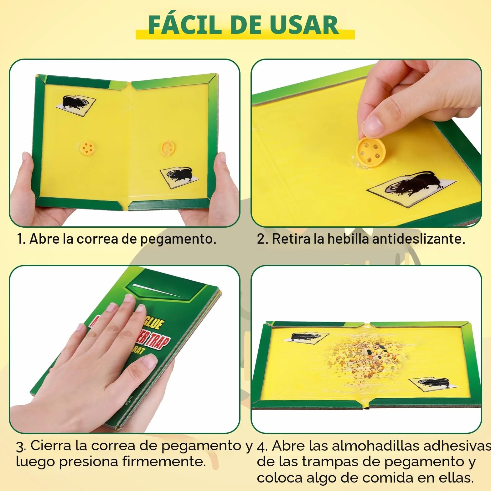 14Pcs Trampa Pegamento Ratones, Profesional Trampas para Ratones Ecológicas, Trampa Adhesiva para Ratas, Potentes Trampas para Ratas Grandes Adhesivas, Trampas Ratas Apto para Cucarachas Y Arañas