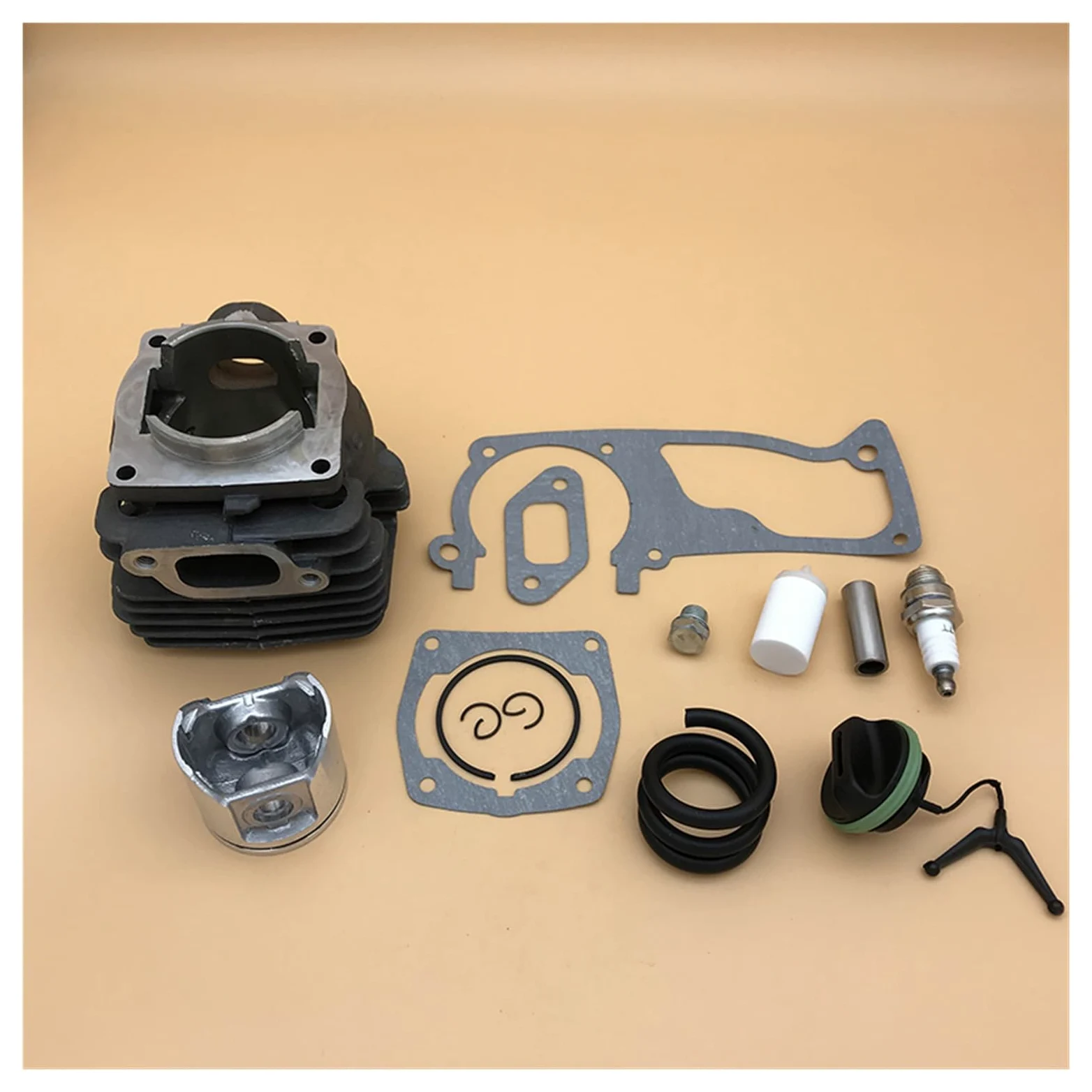 Kit de filtro de combustible de bujía de pistón de cilindro de 47mm for HUSQVARNA 359 357 XP 357XP piezas de Motor de motosierra de gasolina 537 15 73-02