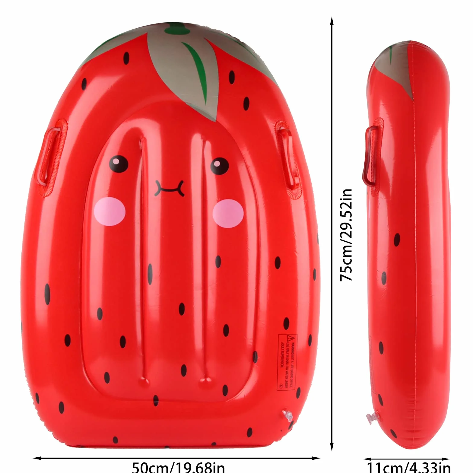 Bodyboard Inflable FainFun Tabla Surf Niños Playa 75 x 50 CM Fresa