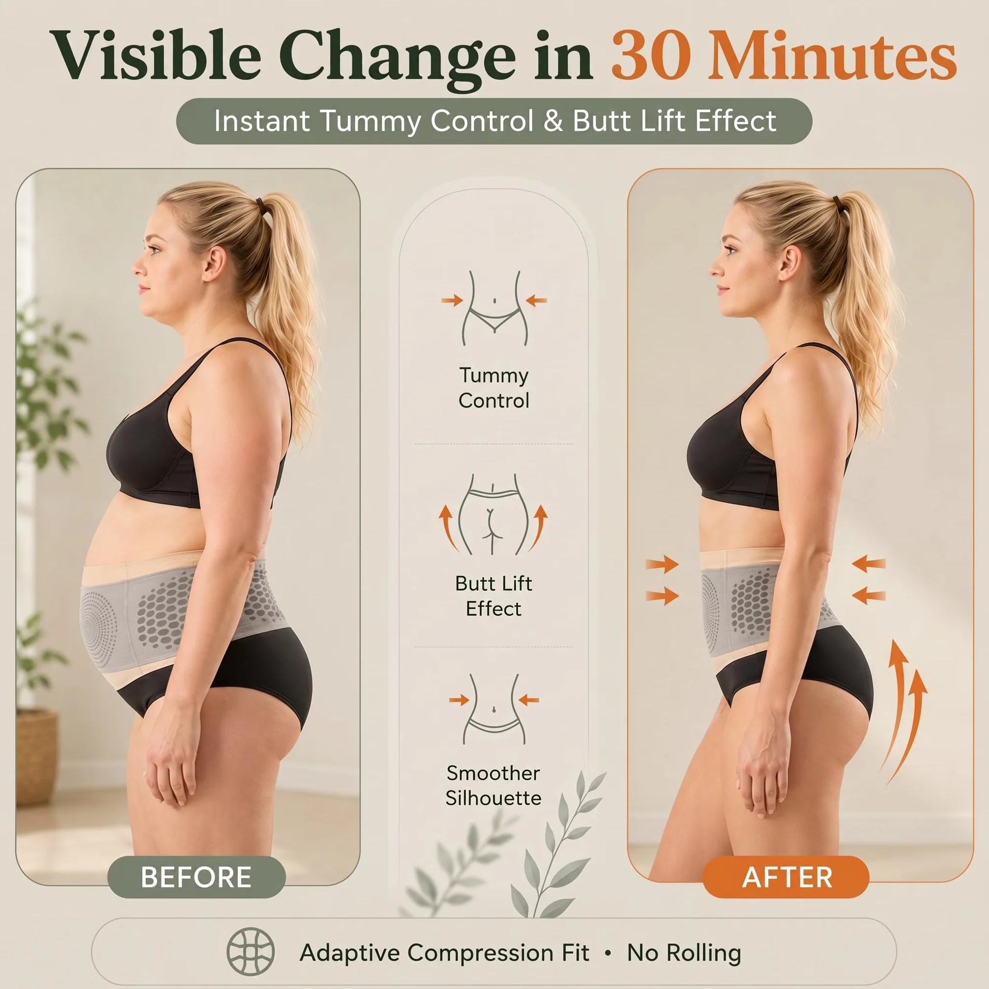 Pantalón Corto Termogénico Reductor de Cintura Alta Moldeador para Mujer Control de Barriga