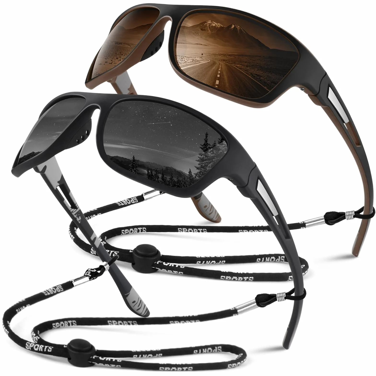 Sunier Gafas de Sol Polarizadas Deportivas Hombre Mujer UV400 Conducción Pesca Ciclismo
