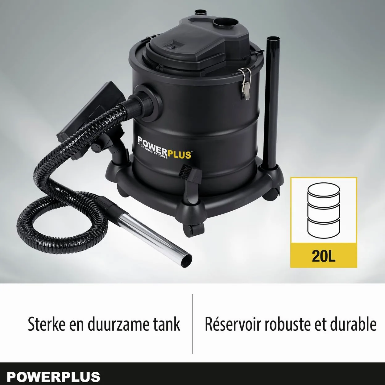 Powerplus Aspirador de cenizas POWX308-1200 W Con 19 kPa de potencia de succión