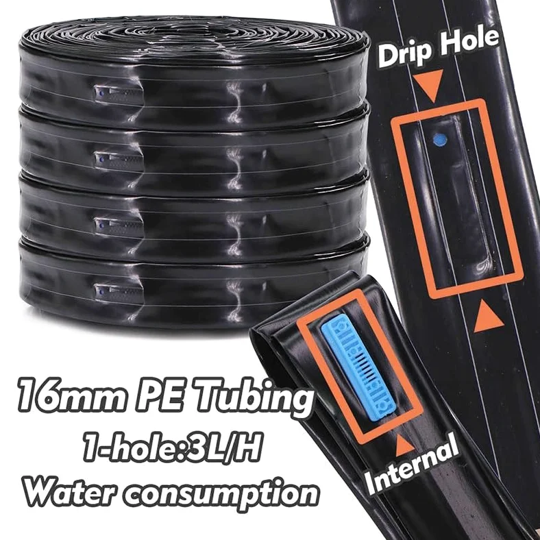 Manguera De Microirrigación, Riego Por Goteo Ta 100m 16mm Espaciado 10-30cm(30cm)