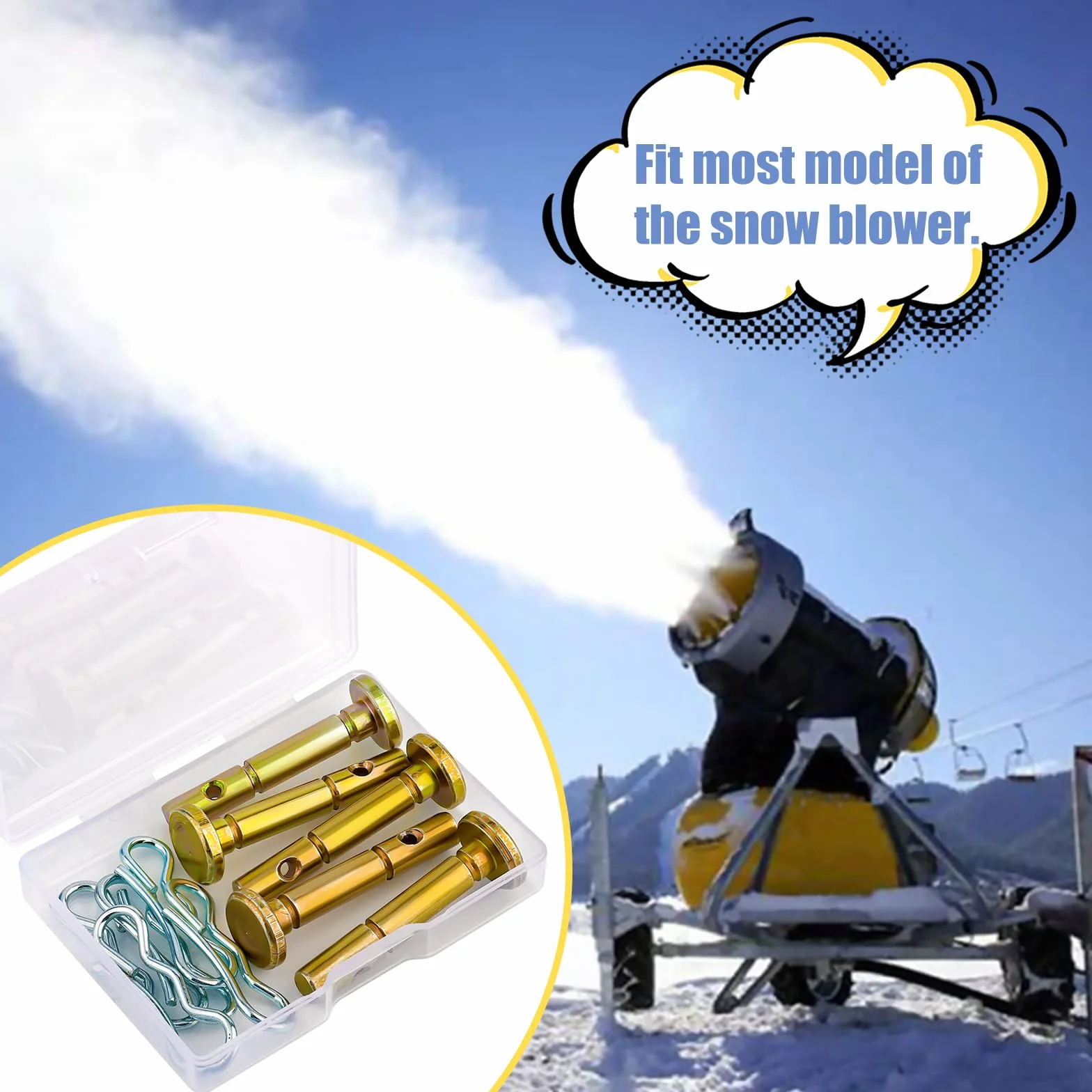 SAVITA 5 Piezas 1,3x0,6x4,1cm Pasador de Seguridad y 5 Piezas Pasadores de Chaveta Repuesto para Cub Cadet 738-04124A 714-04040 Sopladoras de Nieve MTD Craftsman Cub Cadet