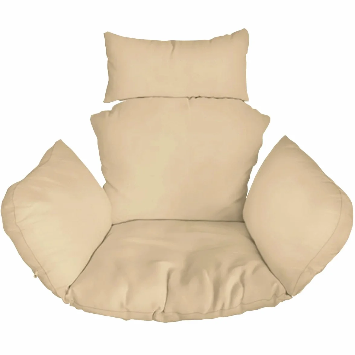 Ferocity Cojín de Silla de Hamaca, Colgante Huevo Cojines, Columpio Silla Cojín Respaldo con Almohada para la Cabeza, Cjín Impermeable, para Patio Jardín, Beige [114]