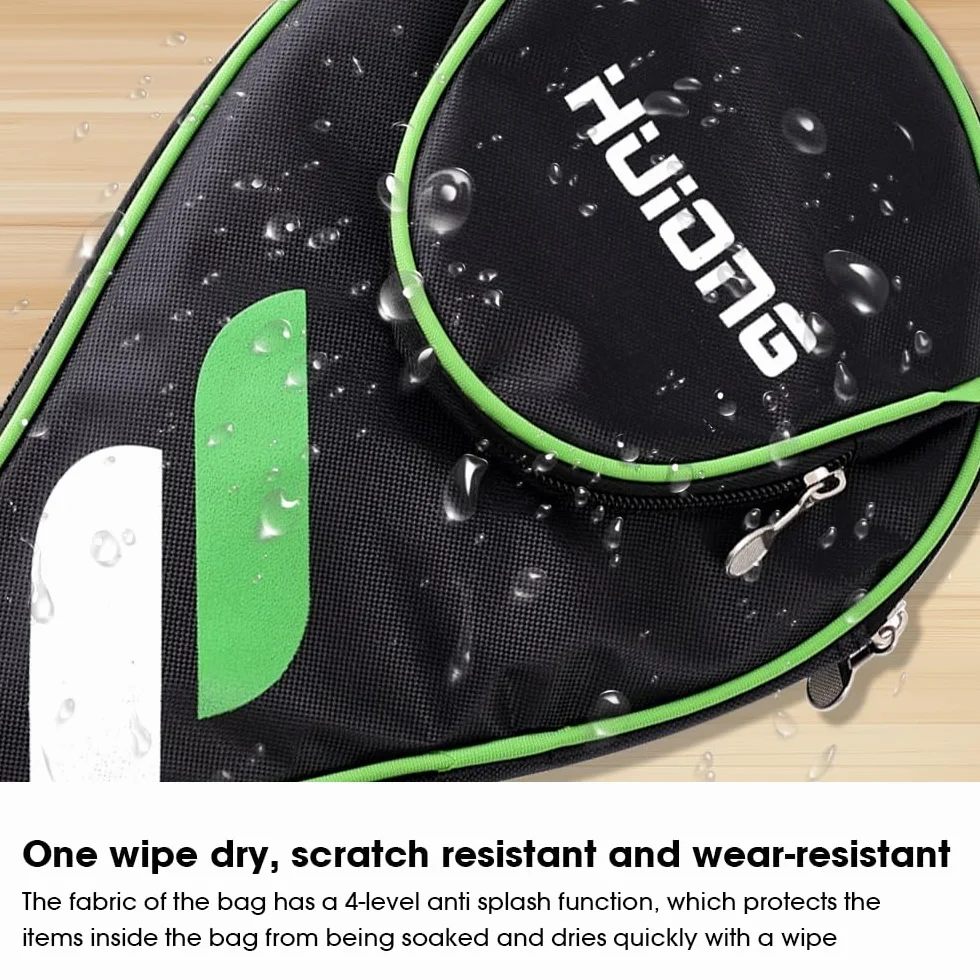 Funda para Raqueta de Tenis de Mesa, Funda para 2 Raquetas y 3 Pelotas con Bolsillo