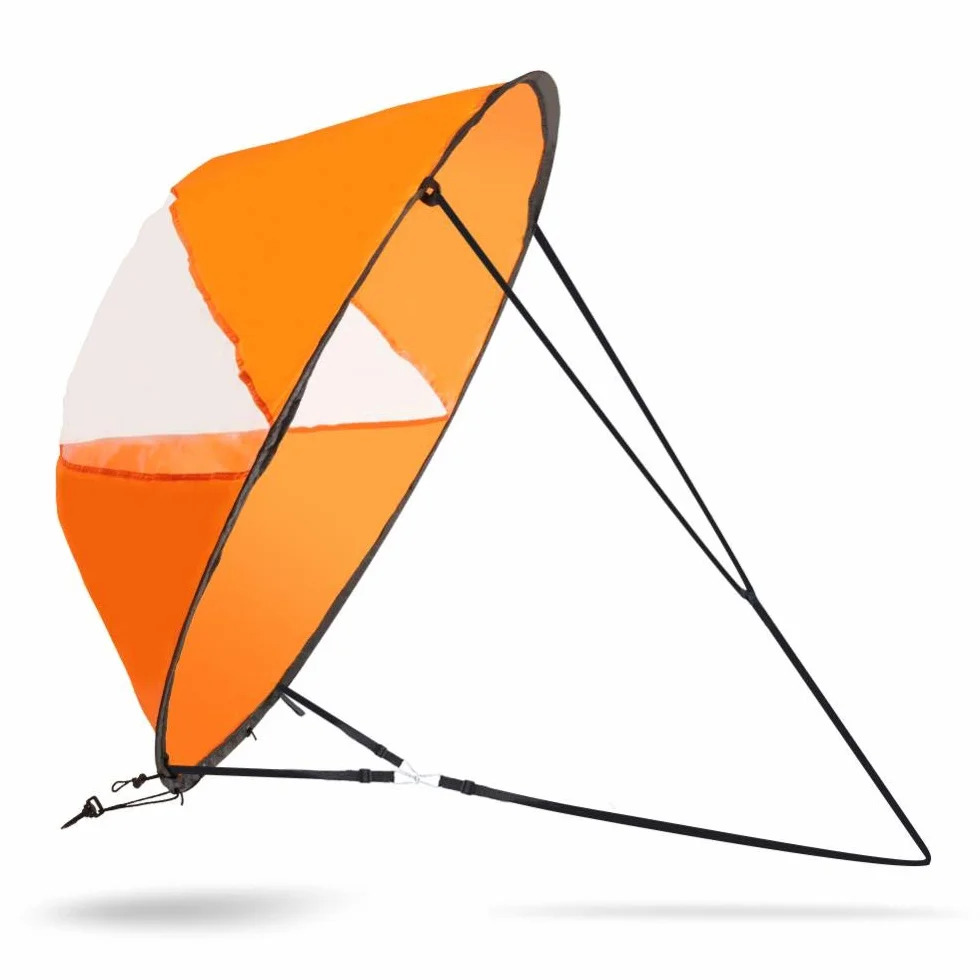 VBESTLIFE Kayak de 42 pulgadas con pala plegable a prueba de viento, kit para vela de kayak con ventana transparente