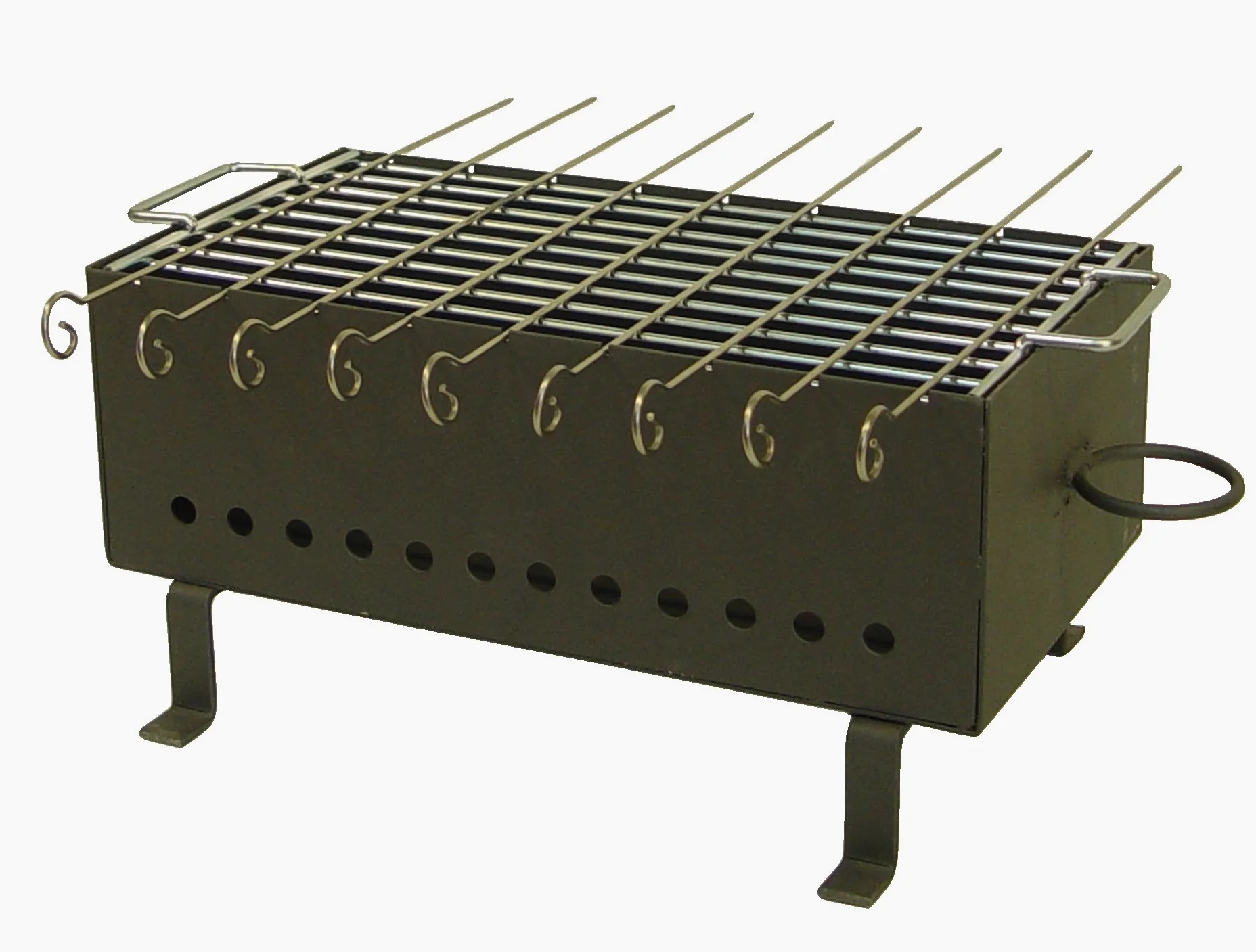 Imex El Zorro – Barbacoa para Pinchitos | 37x20x19 cm | Hierro Forjado de Alta Resistencia con Parrilla Zincada | Ideal para Pinchos Morunos y Asados de Carbón o Leña