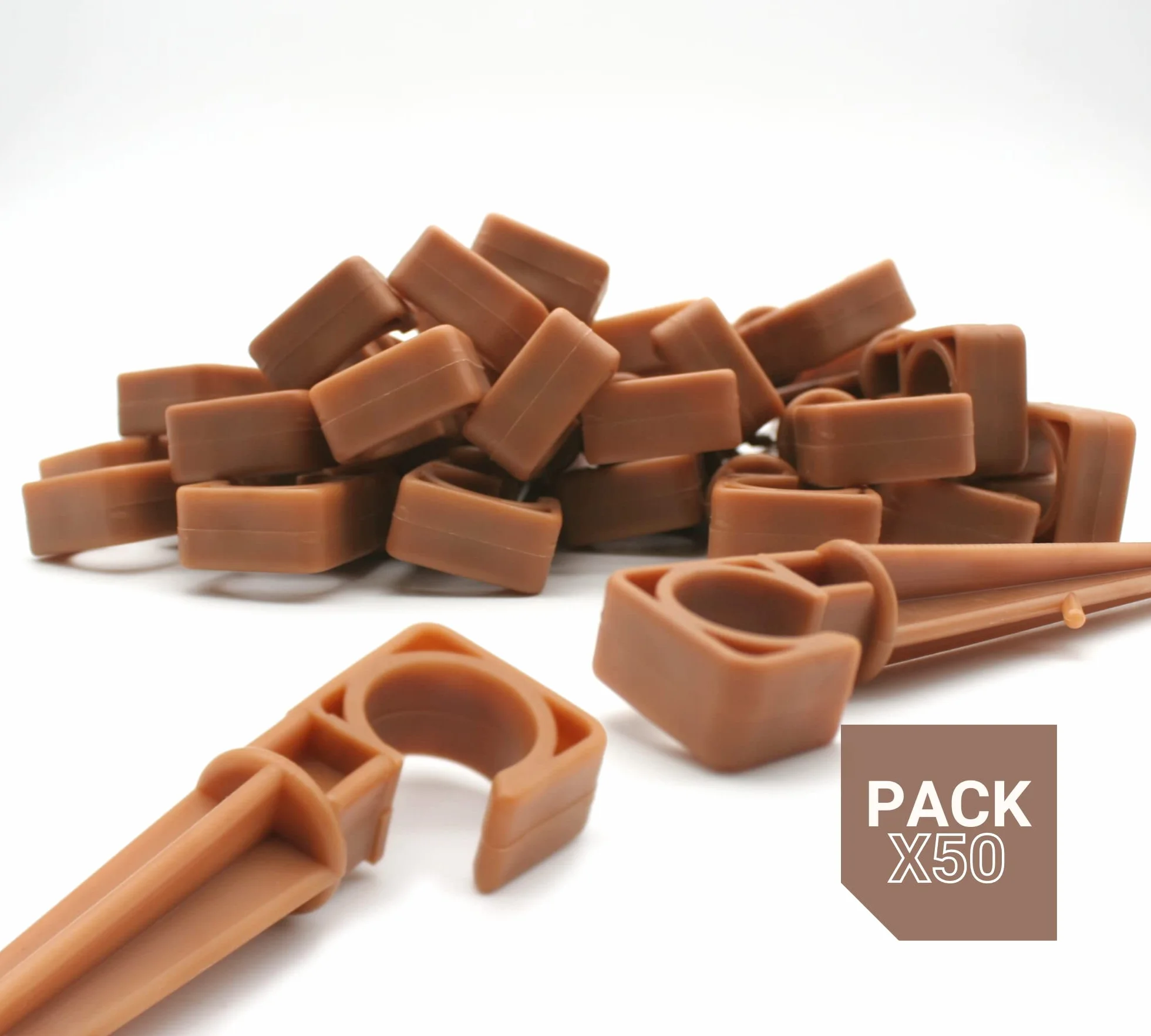 DOJA Barcelona | Estaca Sujeta Mangueras | Pack 50 | 16-20mm Ø | Estaca Riego Huerto | Piqueta Microtubo Riego por Goteo | Estacas de Jardin/Huerto, Soporte Manguera, Mallas y Telas Cesped