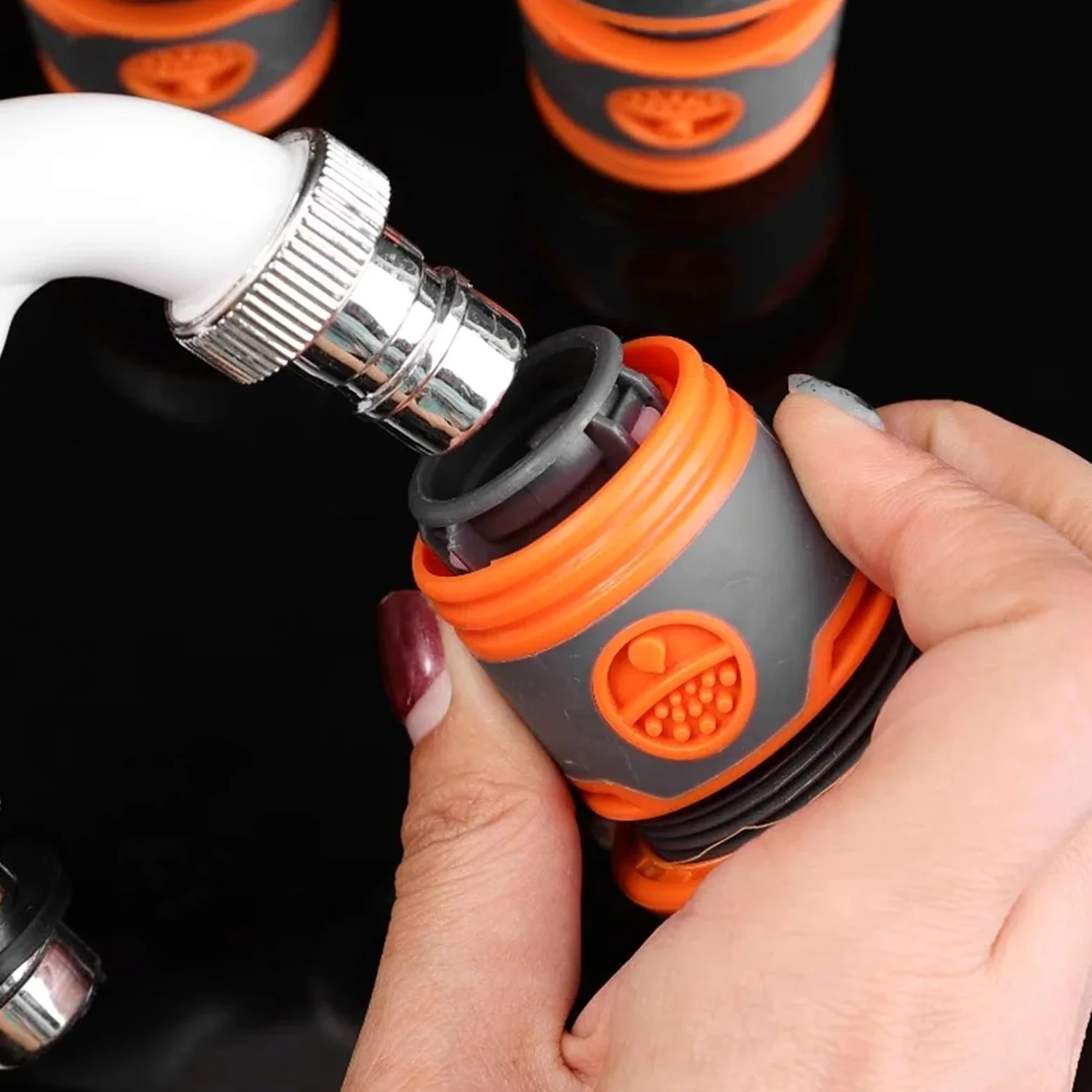 Adaptador Manguera Grifo Conector rápido de Manguera jardín | Conectores de tubería de agua de junta de conexión de extensor de grifo Accesorios de riego(6-point,12PCS)