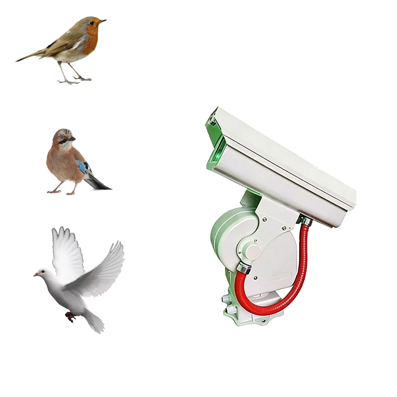 Sistema Inteligente de Control de Aves Mediante aplicación móvil: un Sistema de Control de plagas de Aves con Cobertura Total de 360° Que Funciona Silenciosamente y es fácil de Usar.(A)