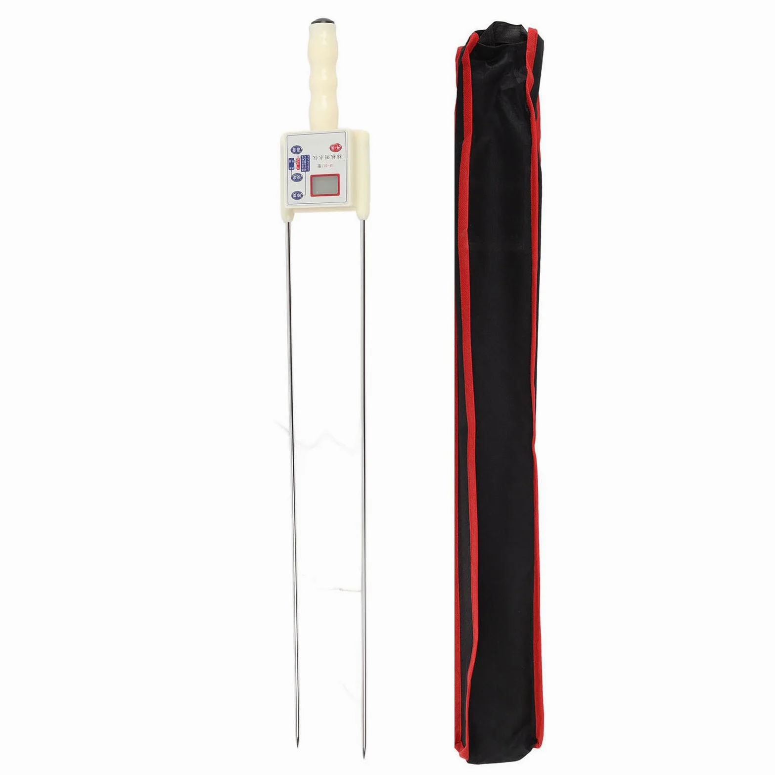 Yosoo Health Gear Medidor de Humedad de Grano Analizador de Humedad de Plástico para Trigo, Maíz, Arroz, Soja con Doble Aguja, Pantalla LED, Informe de Voz, Retroiluminación para Pruebas de (Medio)