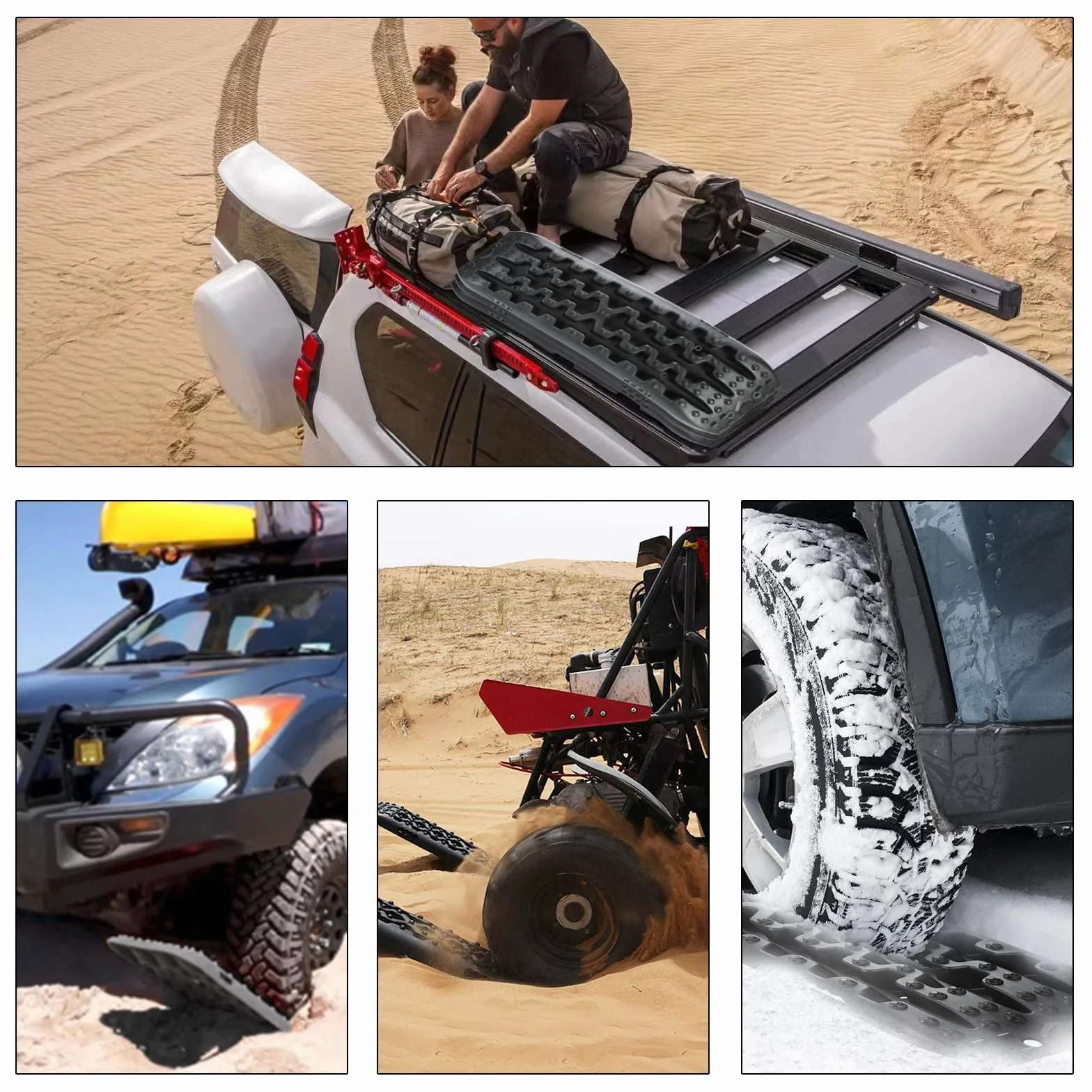Recovery Board Offroad Tracks Traction Mats 2 unidades con bolsa de almacenamiento