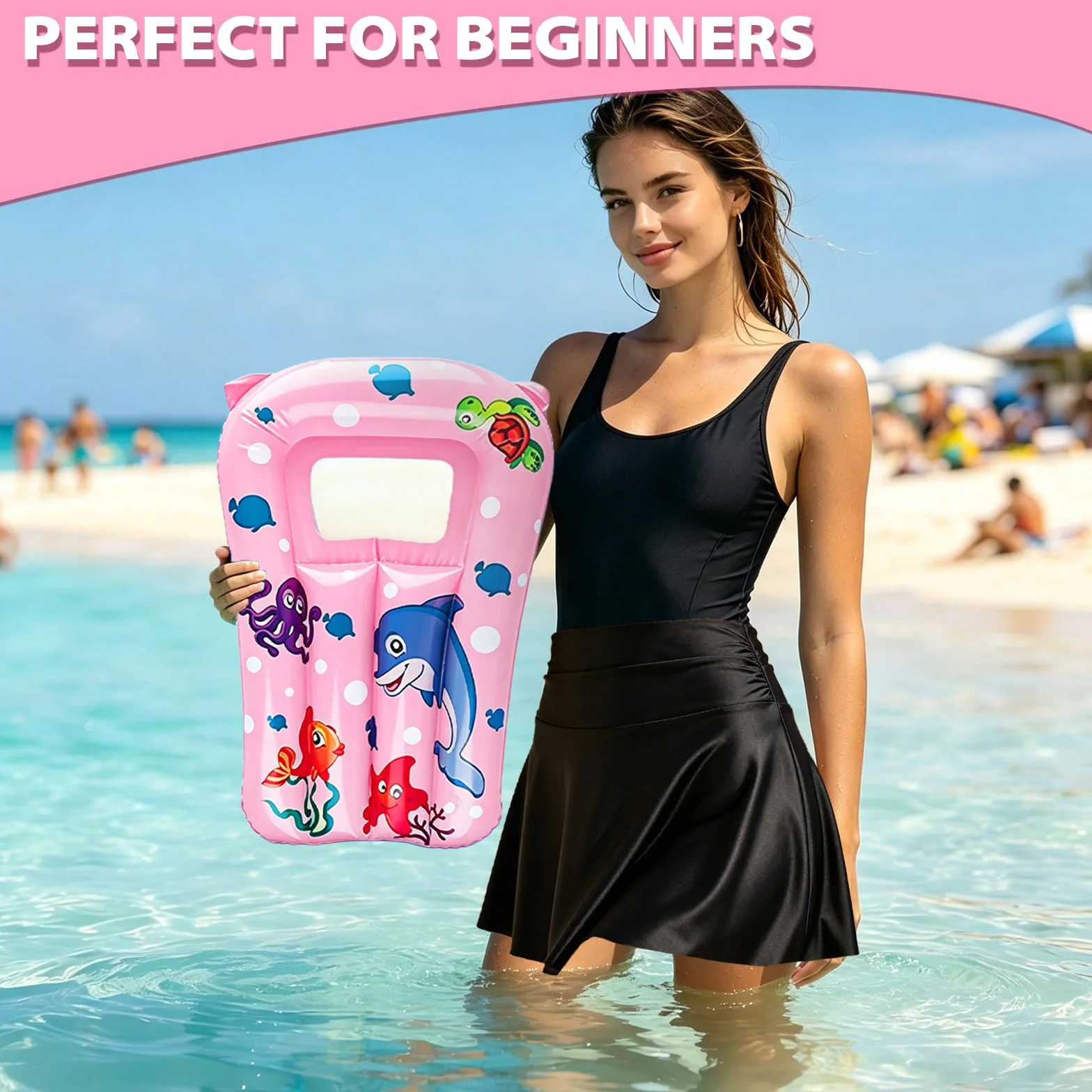 Tabla Bodyboard Hinchable Inflatable Surf Board para Toboganes Acuáticos Playas Piscinas