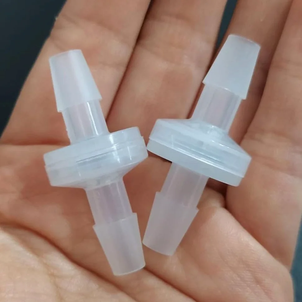 Válvulas De Retención De Plástico PP De 1/4" 3/16" 1/4", Válvula Unidireccional Antirretorno For Fluidos De Gas, Aire, Líquido Y Agua (2 Unidades)(3/16")