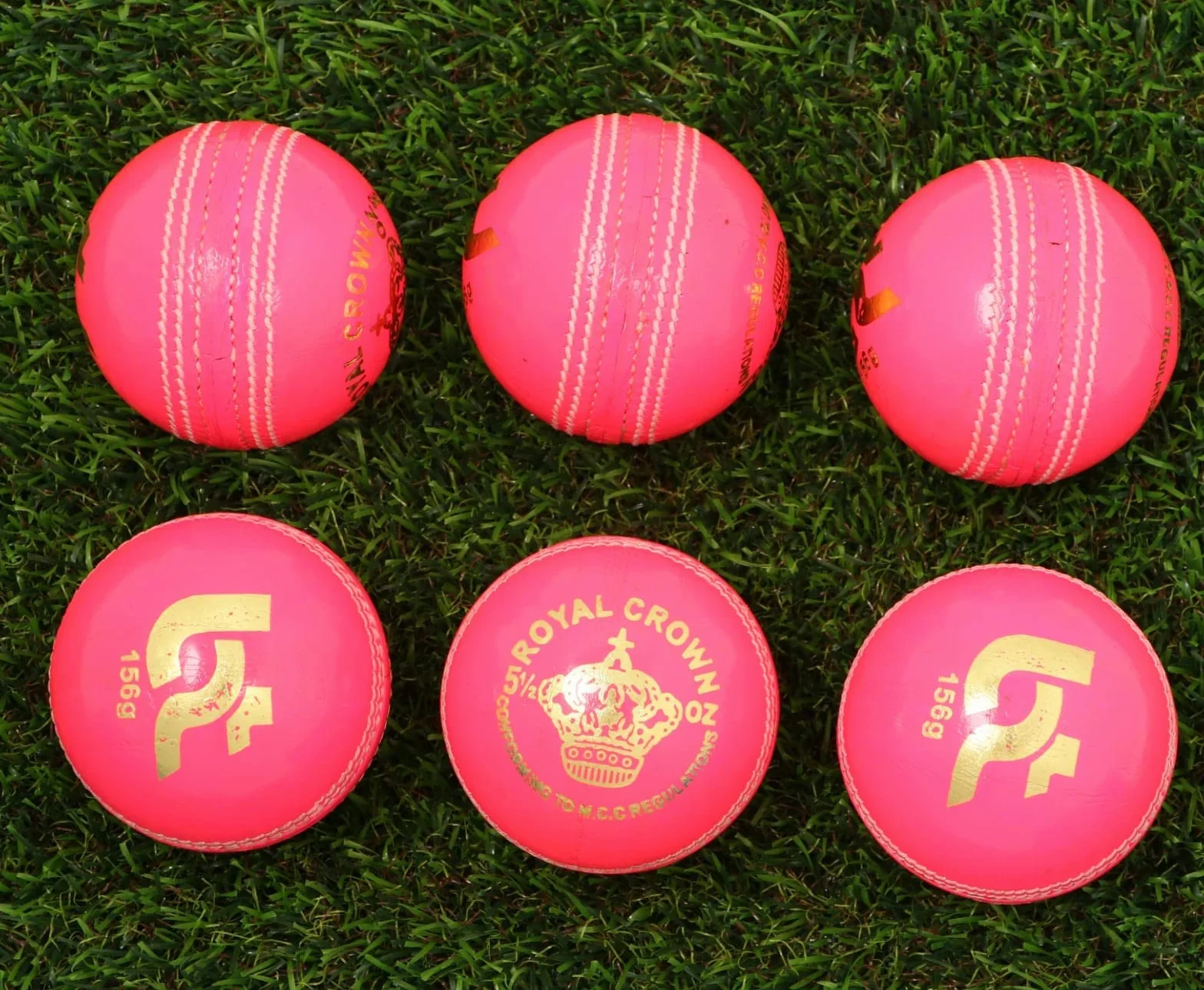 Pink Cricket Balls Pack of 6 - 4 Piece Set