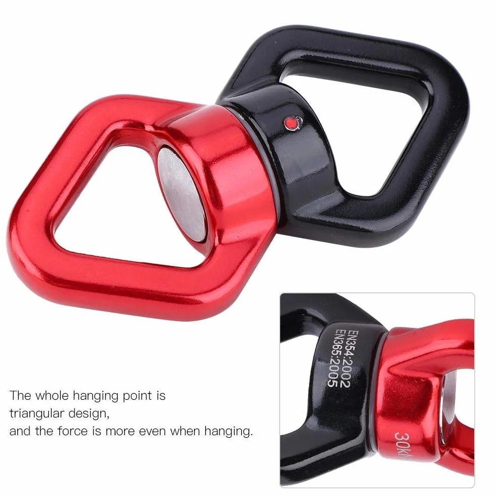 Conector Giratorio de la Cuerda 30KN 360° para Escalada en Roca, Yoga