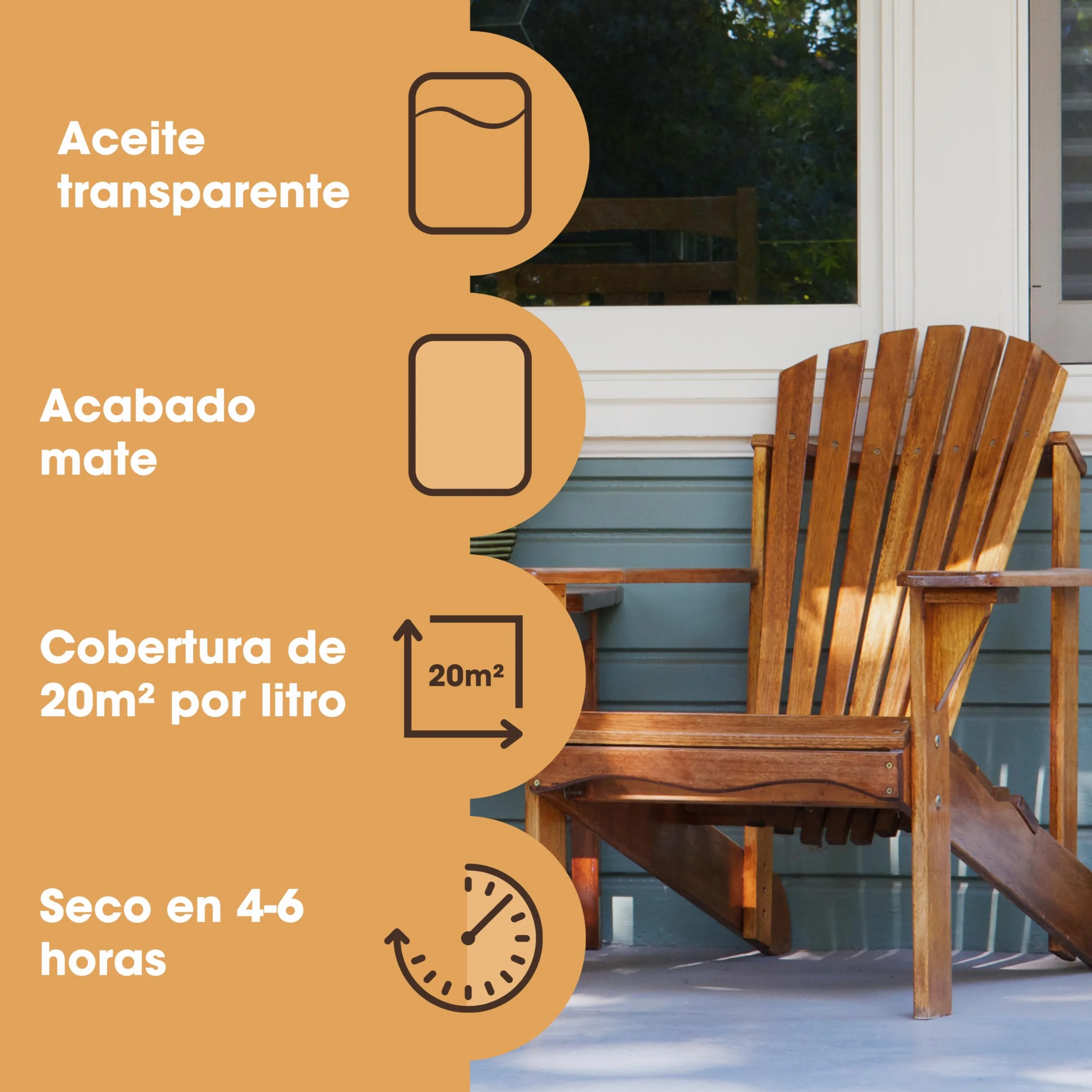 Aceite de teca para madera Furniture Clinic – 500 ml – Restaura y previene la sequedad en muebles de madera de exterior e interior – Tratamiento protector y restaurador de secado rápido