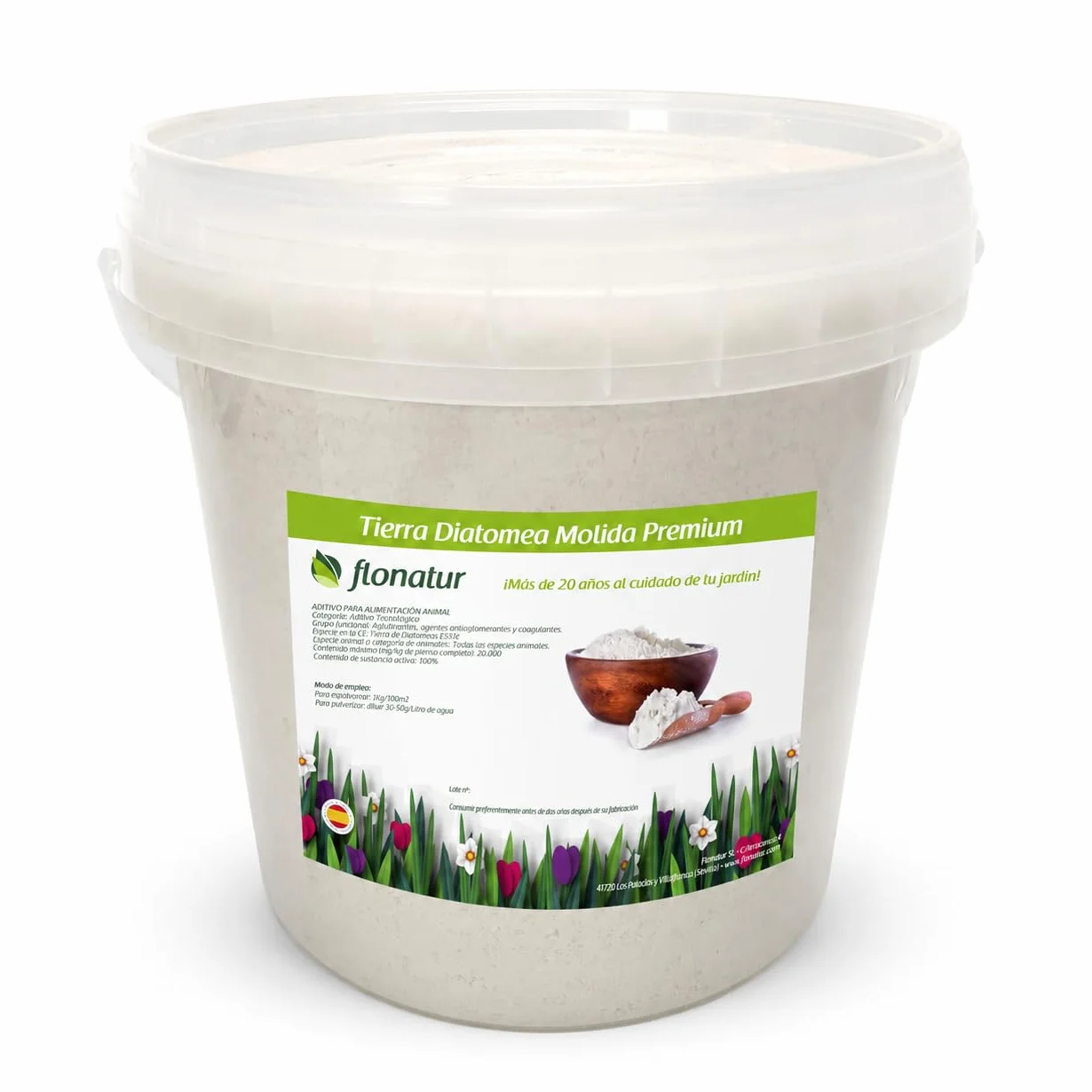Tierra diatomea molida natural 5kg, múltiples usos, tratamiento eficaz contra insectos por deshidratación y fertilizante natural, control de plagas