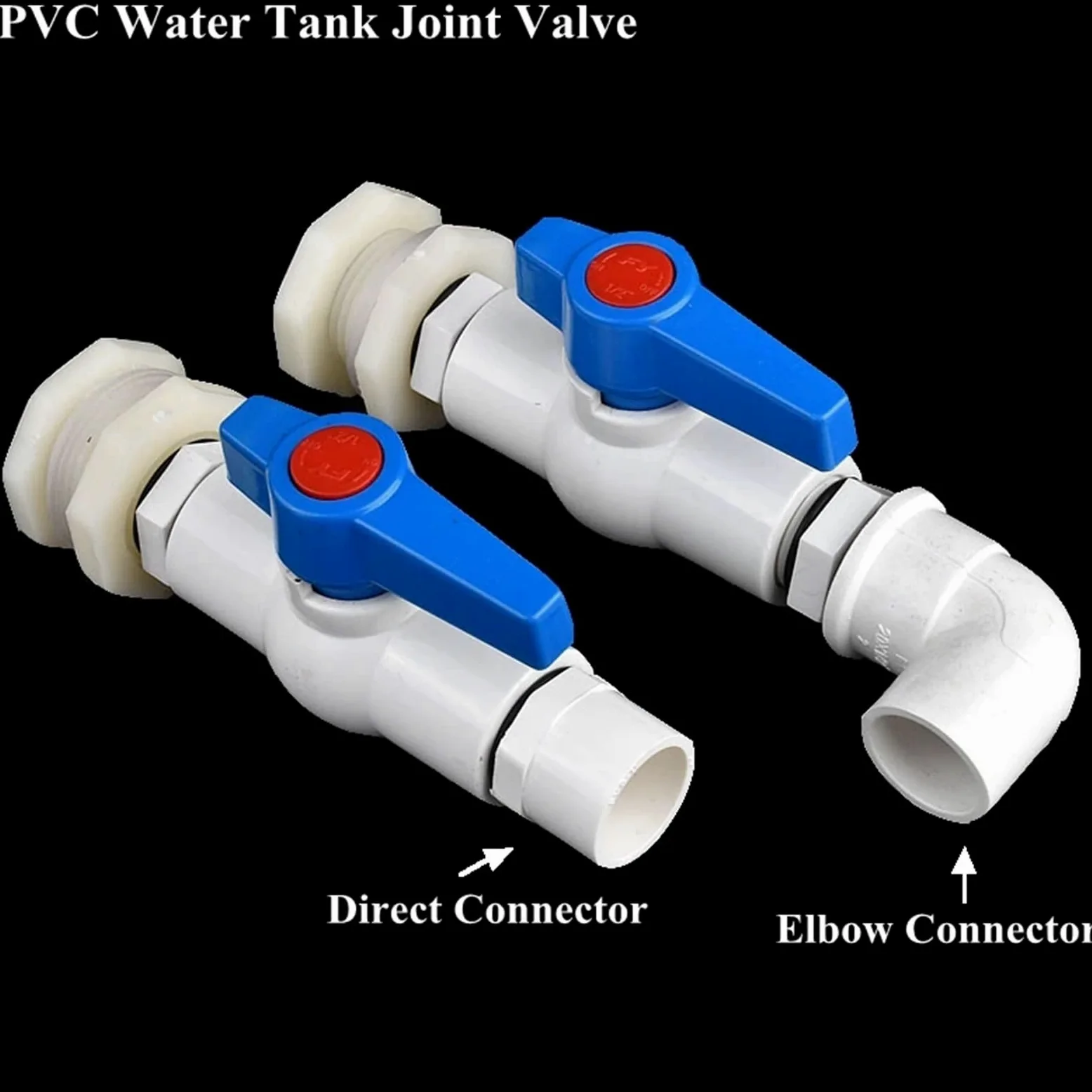 Juego de 1/2", 3/4" y 1" PVC for acuario, entrada agua, drenaje, junta directa/codo, conector tubería riego for jardín, válvula(3l4 Inch Elbow,3Pcs)