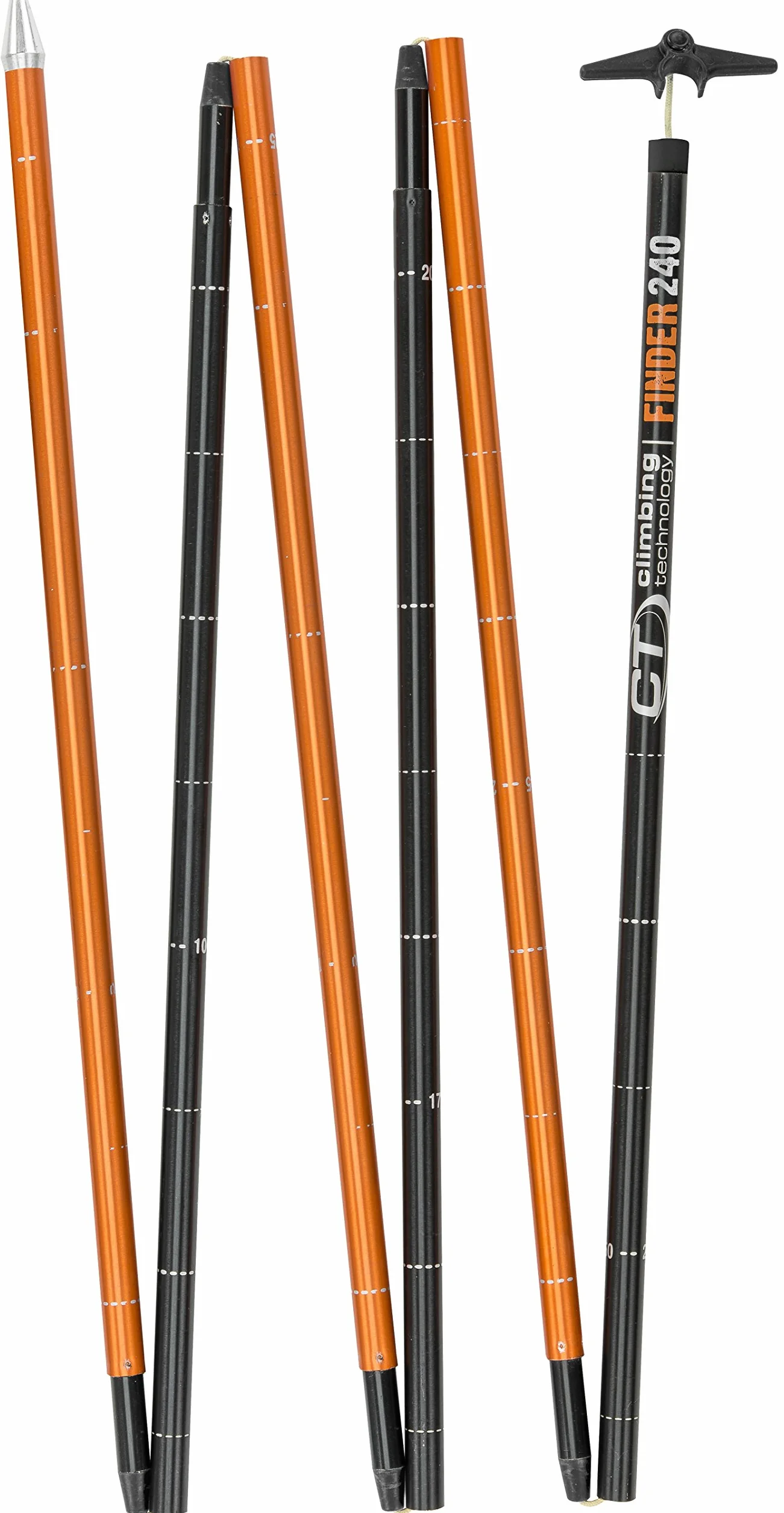 Climbing Technology Probe Finder 240 Sonda de avalancha, Negro/Naranja