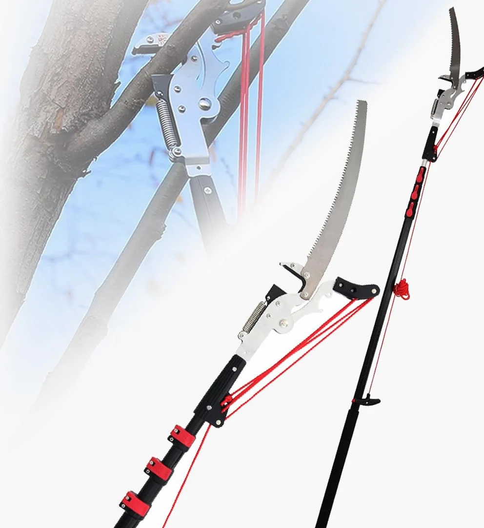 Tijeras de podar telescópicas Extensibles para árboles, Tijeras de podar telescópicas Ligeras, Tijeras de podar con Yunque dentado, para podar y Recortar Ramas y Hojas,7.2M