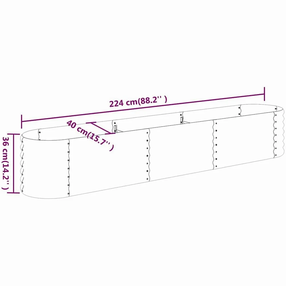 Hothingwell - Cama elevada, acero galvanizado, color gris | Resistente a la intemperie, Revestimiento termolacado, gran espacio para plantas, ideal para balcón o patio