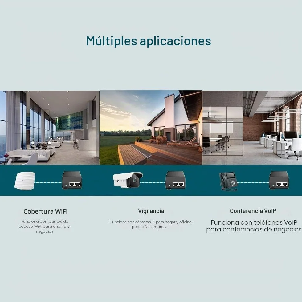TP-Link TL-POE160S Inyector PoE+ 30W IEEE 802.3at/AF 2 Puertos Gigabit
