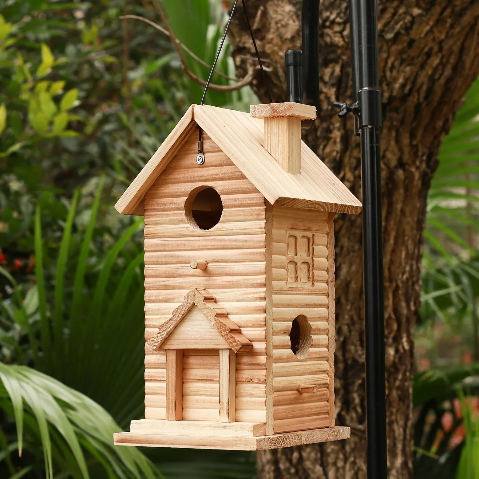 STARSWR Casas para pájaros para Exteriores, casa Colgante para pájaros