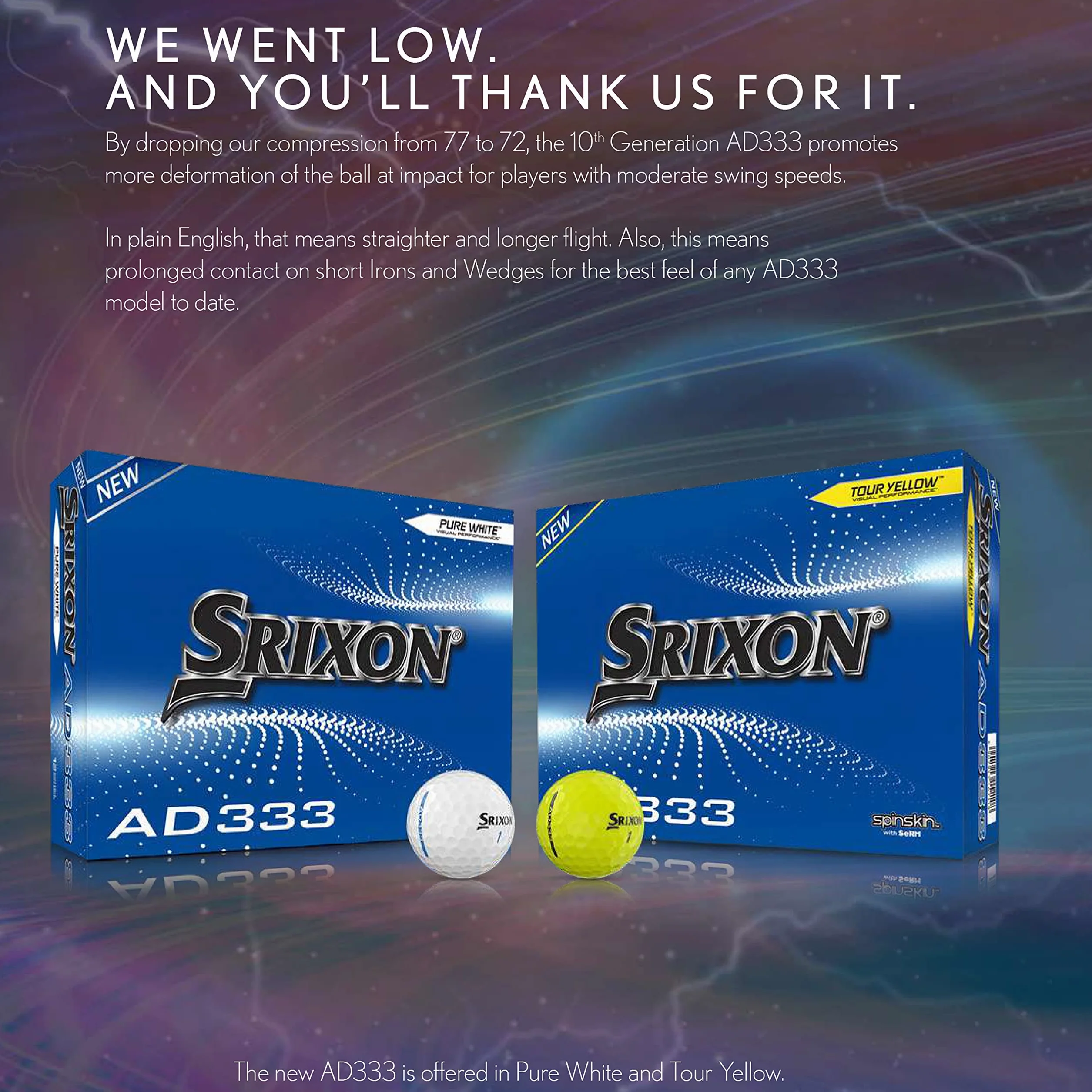 Srixon AD333 Golf Ball White 12 Balls
