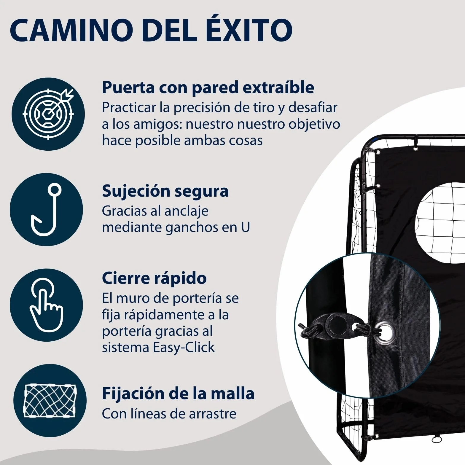 Hudora Trainer Mit Torwand - Portería de fútbol Unisex Adulto