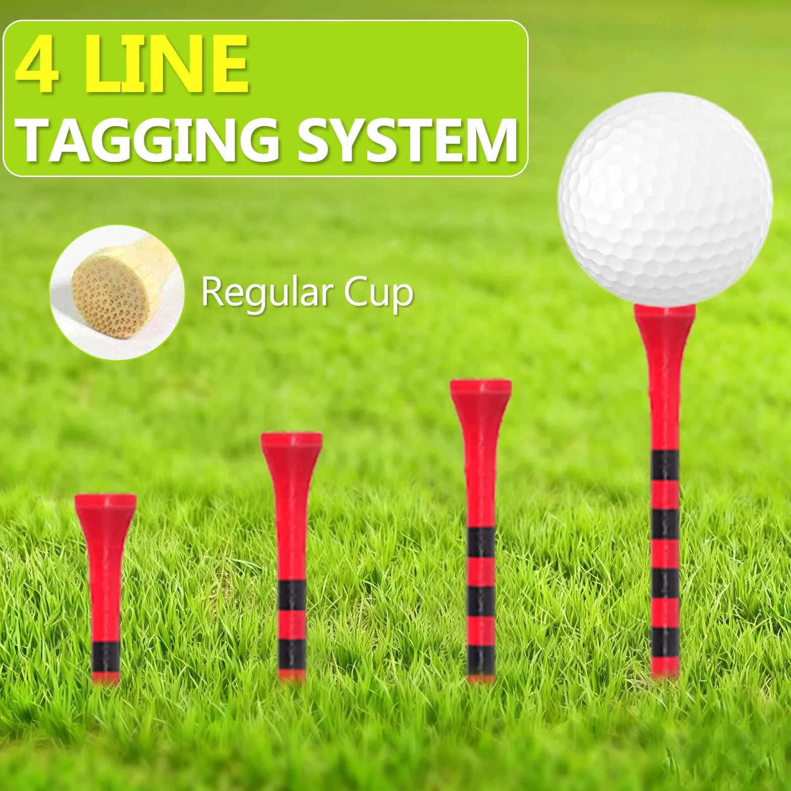 Tees de Golf 83mm Madera Multicolores Accesorios para Golfistas Aficionados y Profesionales