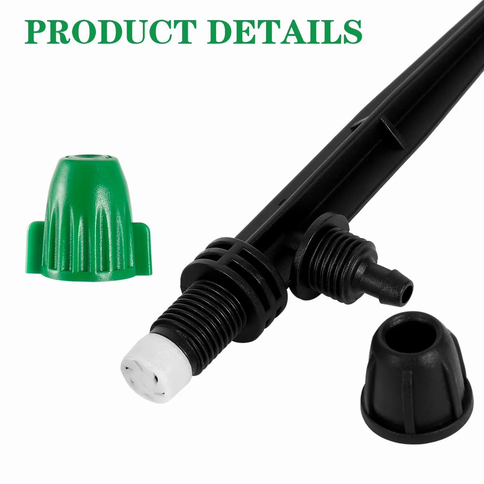 30 goteros de riego por goteo con bloqueo de púas para tubos de riego de 1/4 pulgadas a prueba de fugas, emisores de pulverización de riego por goteo ajustables de 6 pulgadas, estaca resistente para