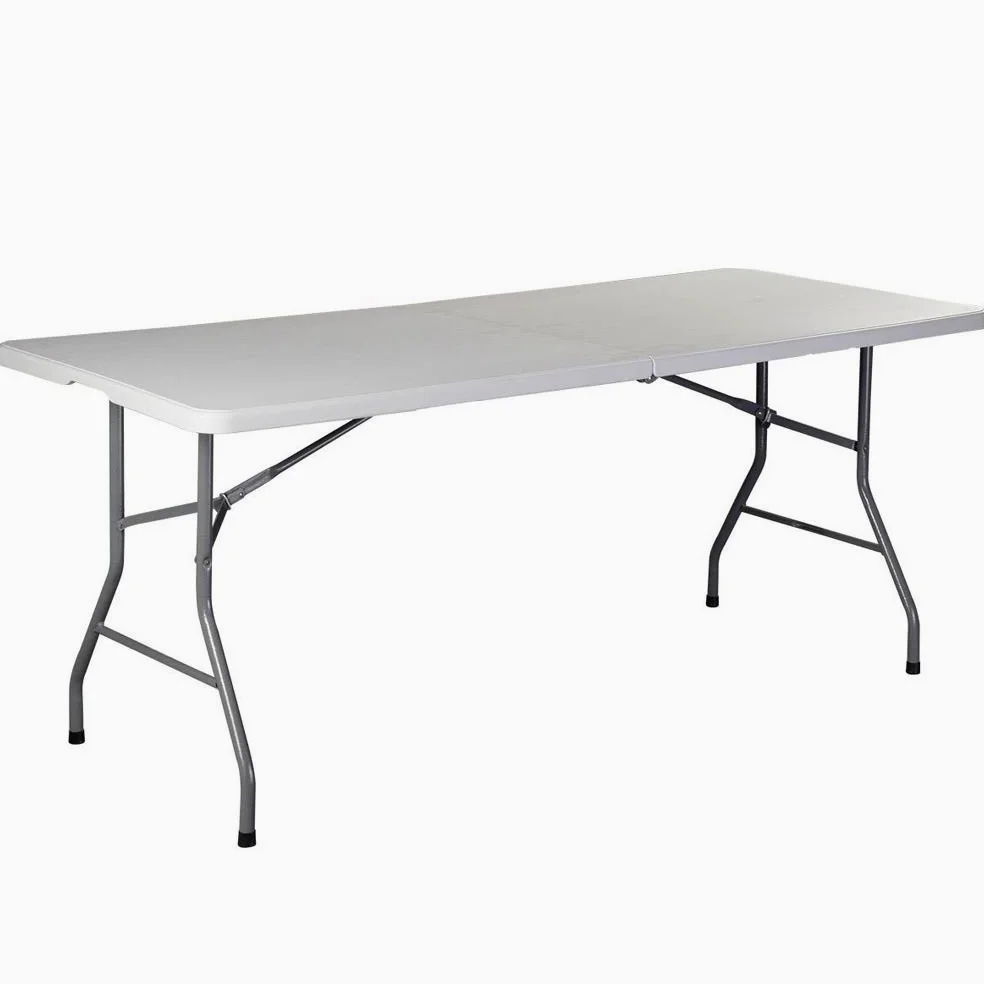 Home Vida Mesa Plegable de Picnic de Caballete Resistente, Color Plata, 5 pies